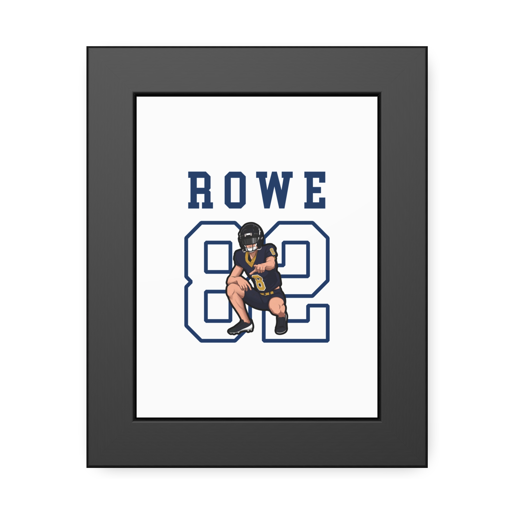 Framed Poster — character_shirsey in Black