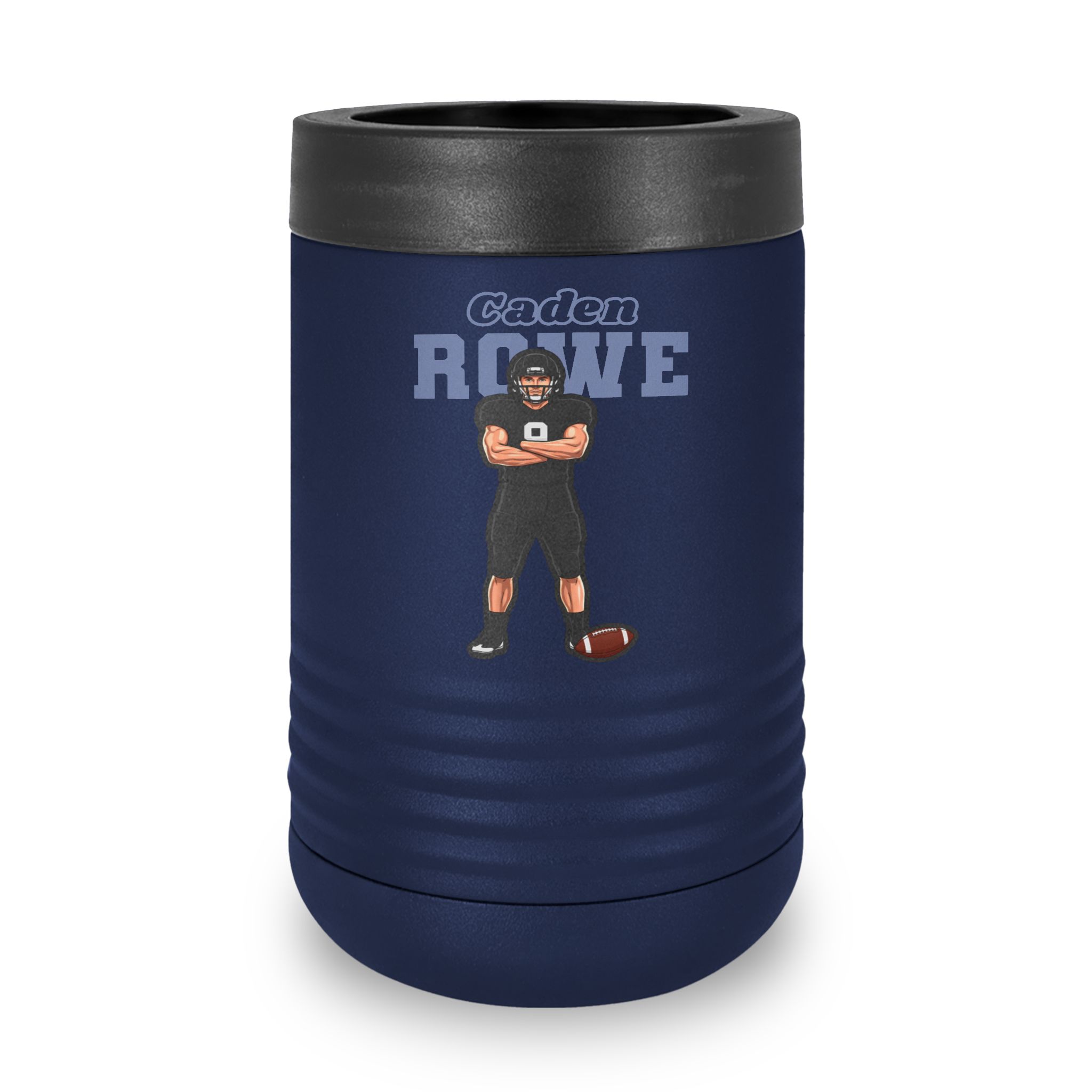 Stainless Can Cooler — character_name_arch in Navy