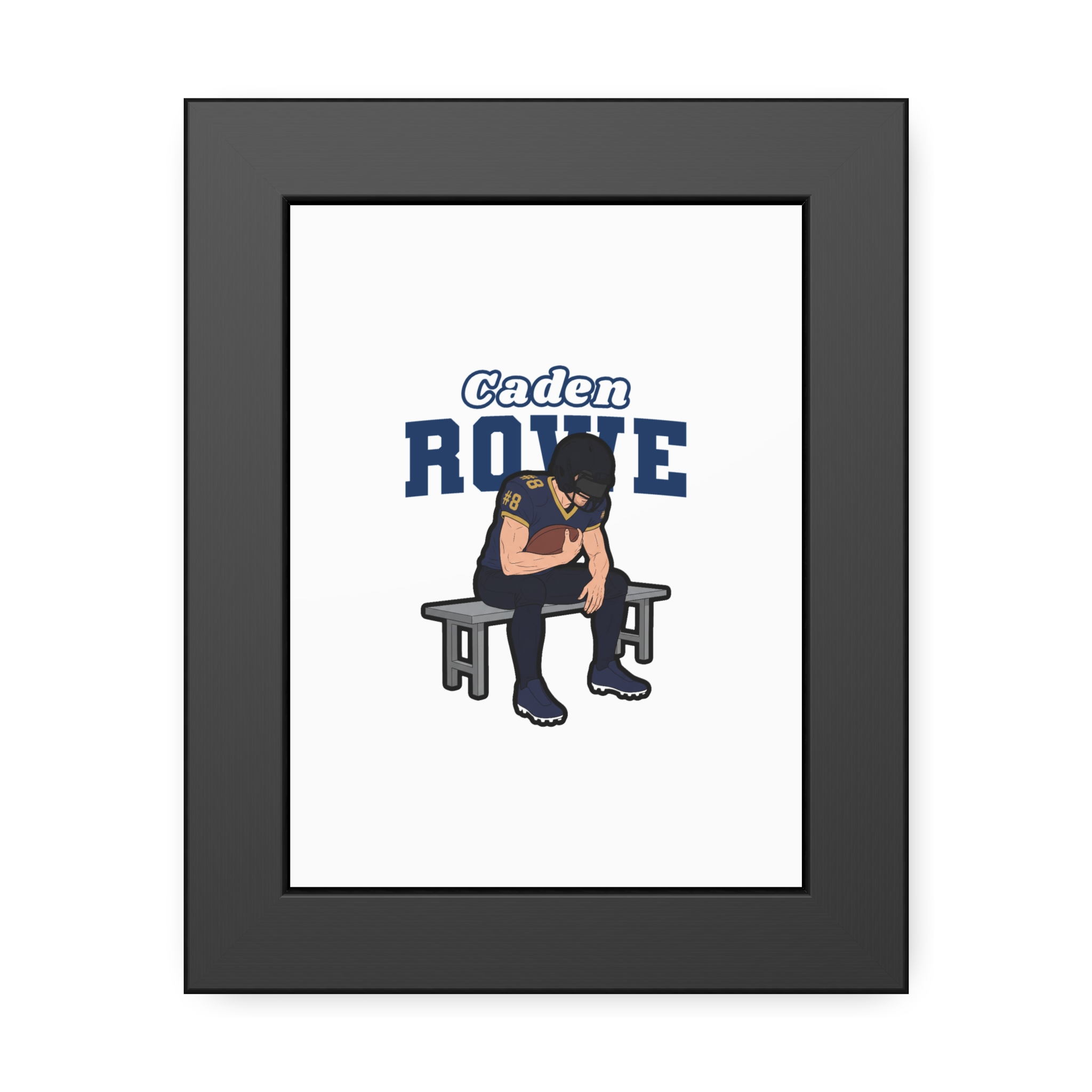 Framed Poster — character_name_arch in Black