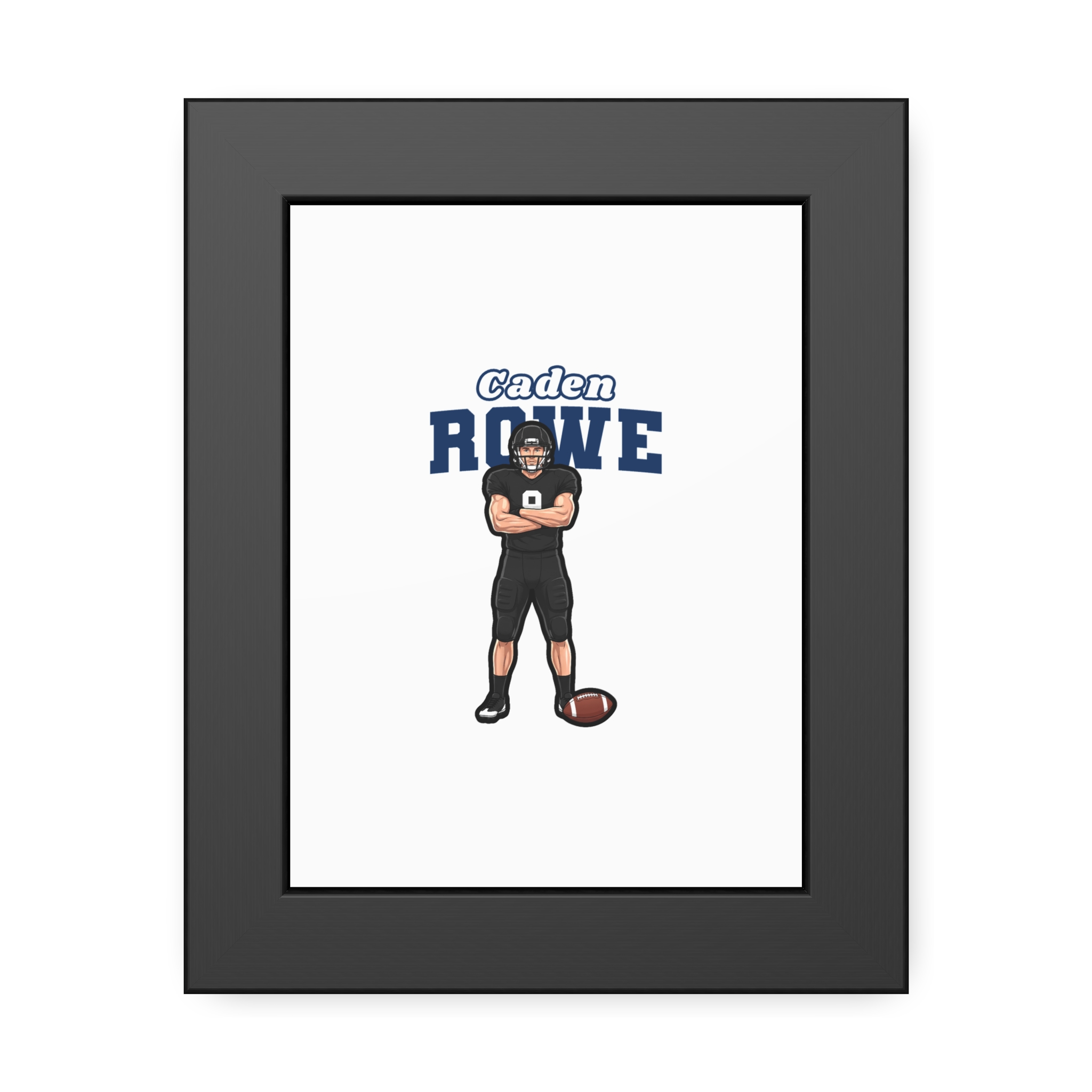 Framed Poster — character_name_arch in Black