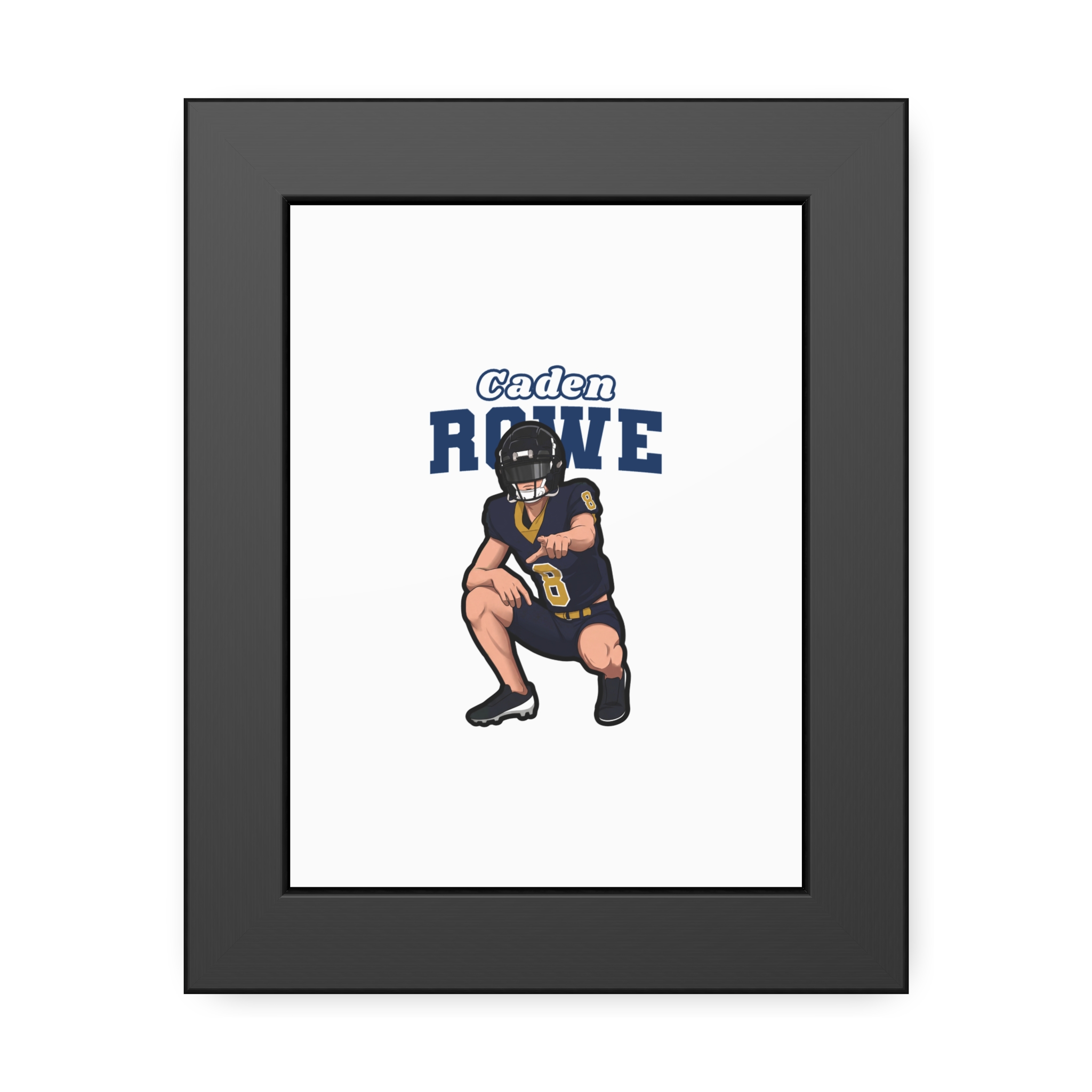 Framed Poster — character_name_arch in Black