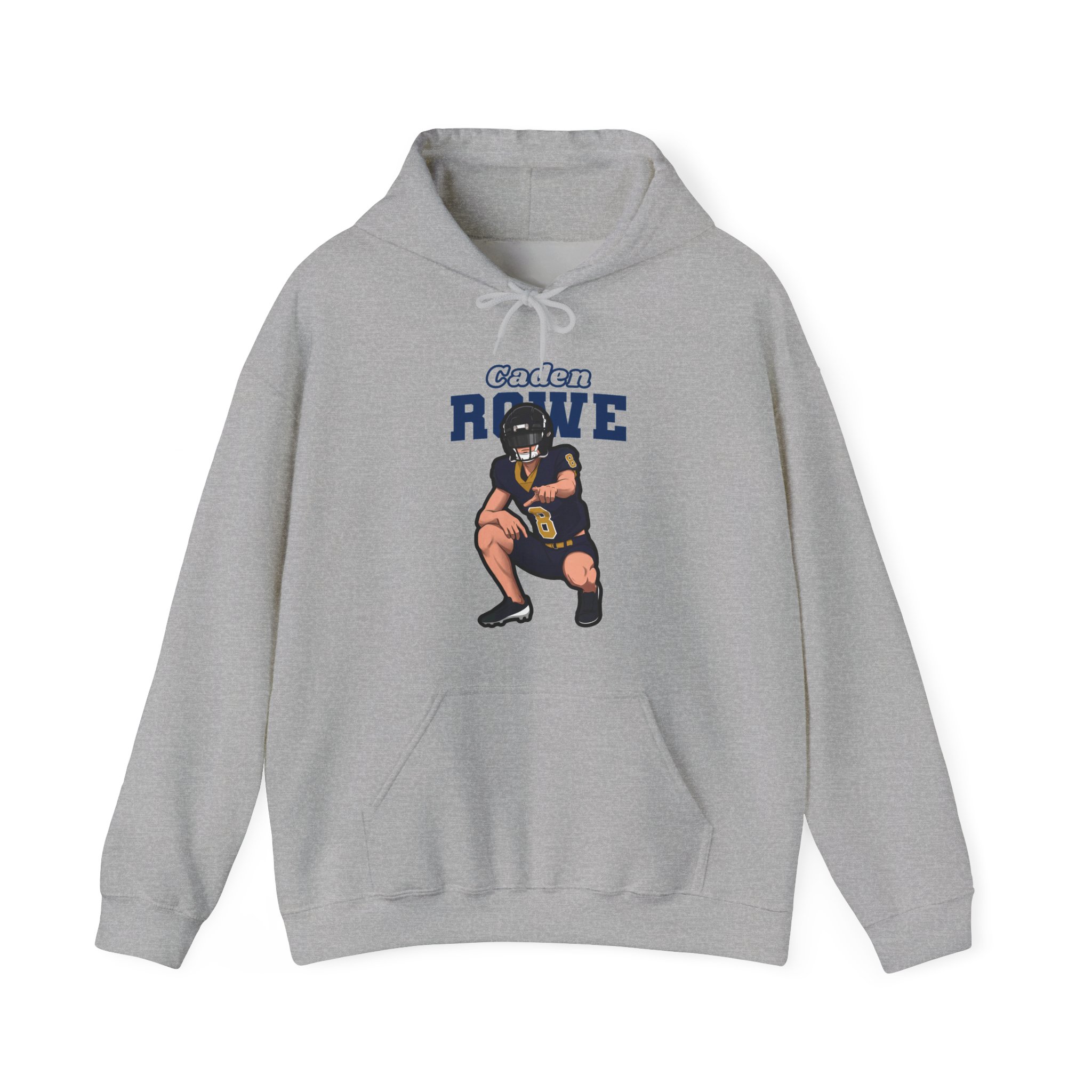 Hoodie — character_name_arch in Grey