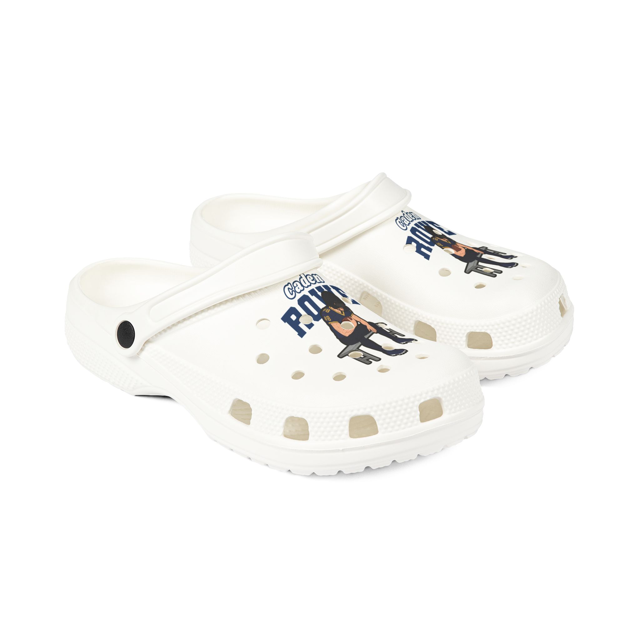 Rubber Clogs — character_name_arch in White