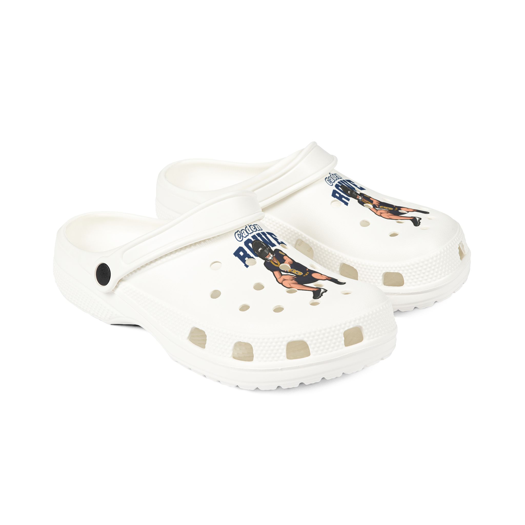 Rubber Clogs — character_name_arch in White