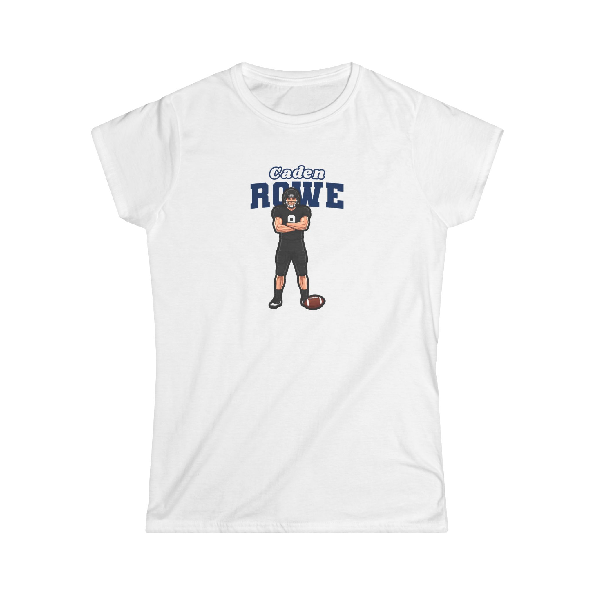 Women's Softstyle Tee — character_name_arch in White