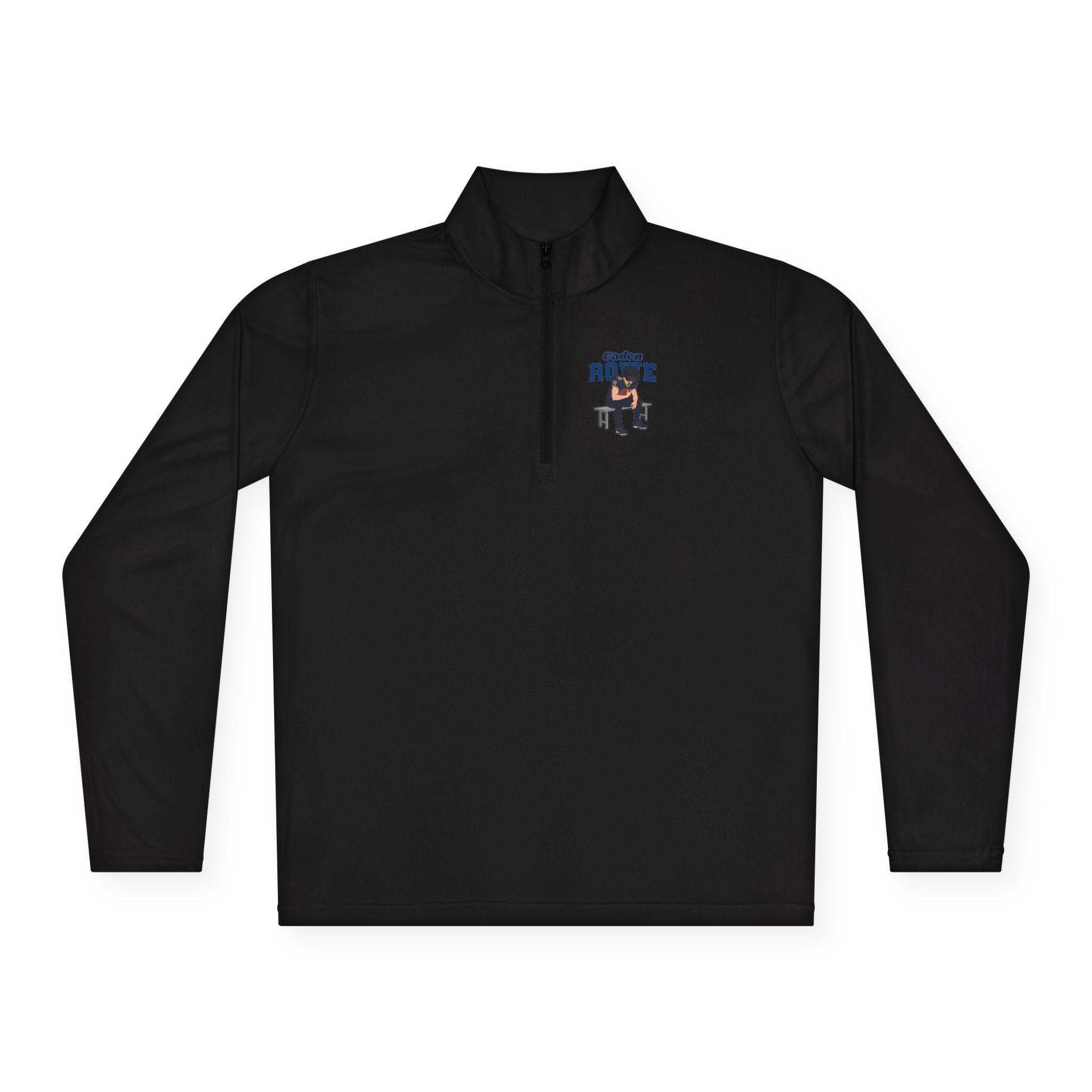 Q-Zip Pullover — character_name_arch in Black