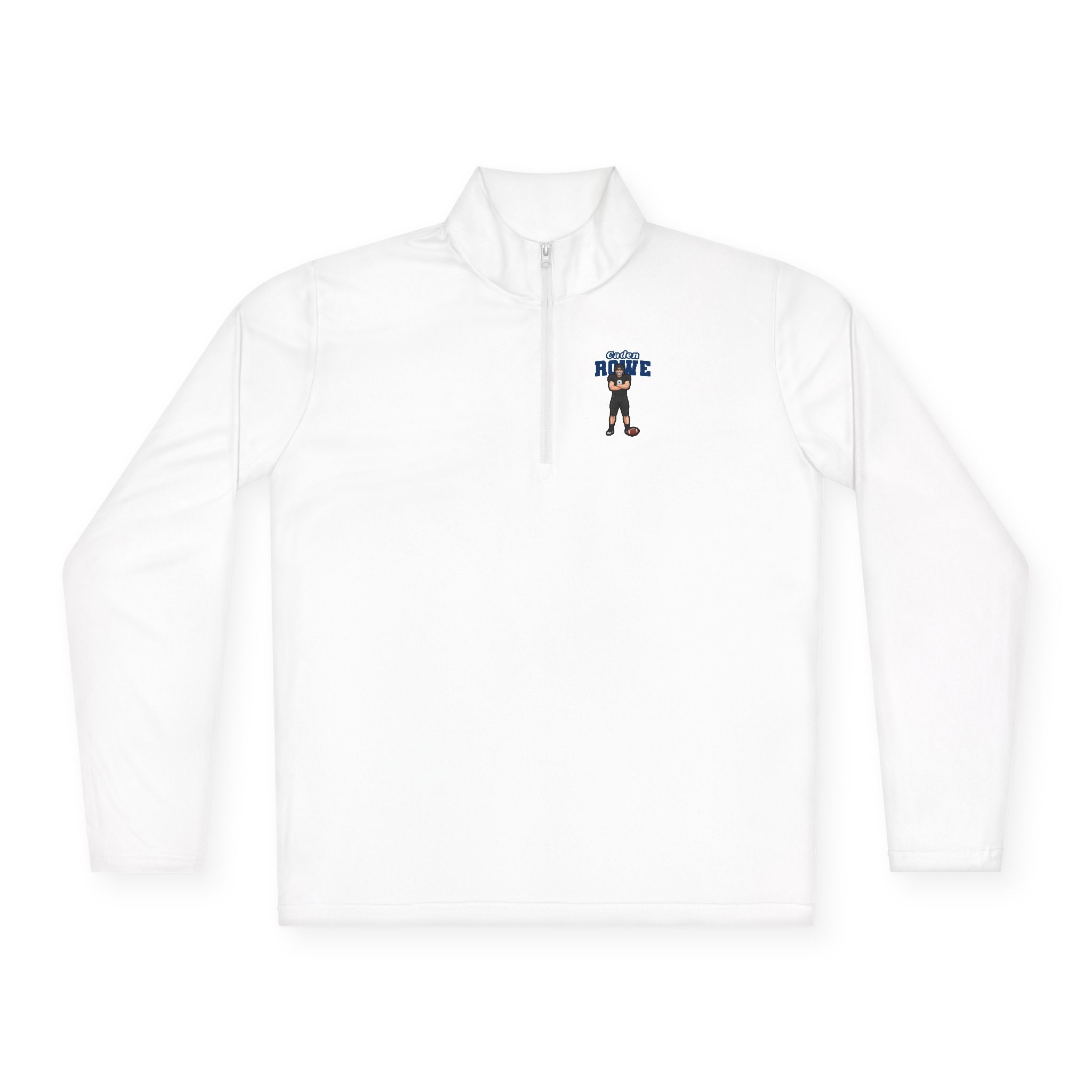 Q-Zip Pullover — character_name_arch in White