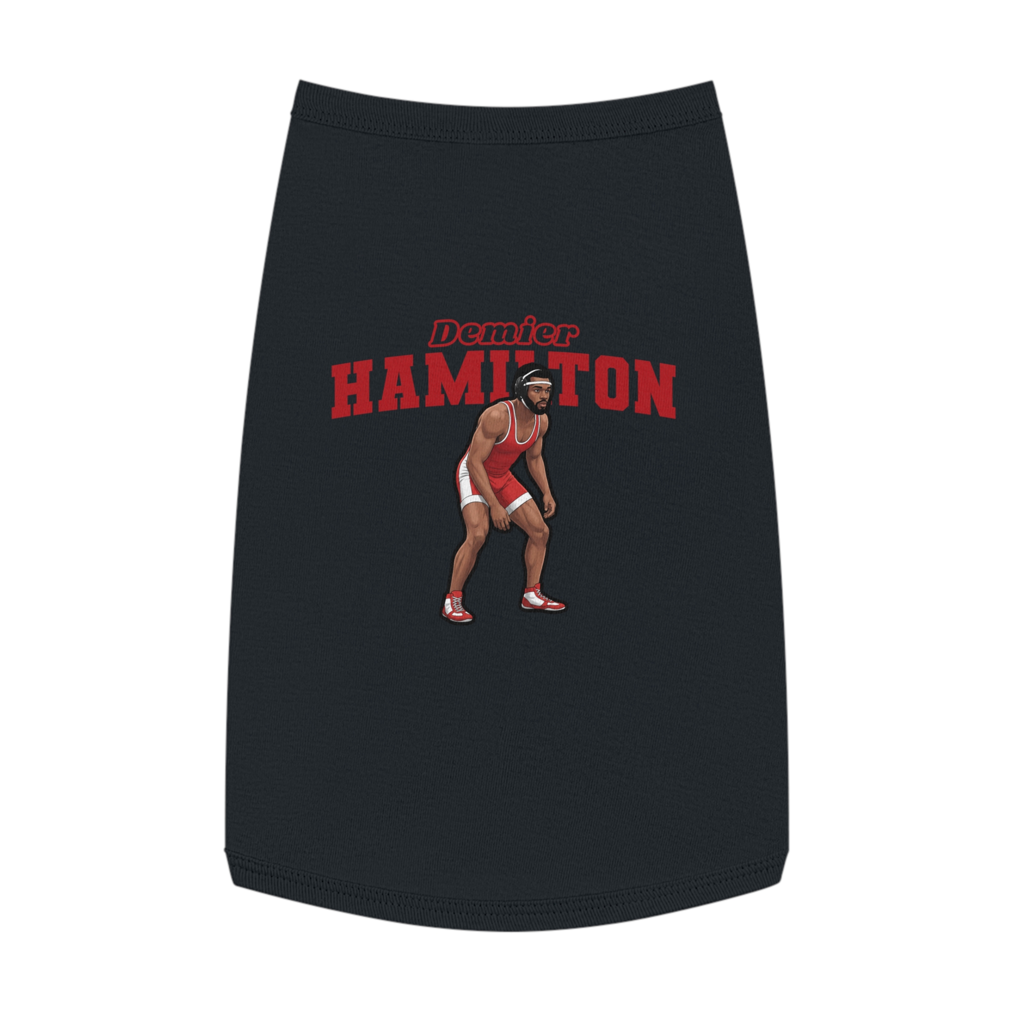 Pet Tank Top — character_name_arch in Black