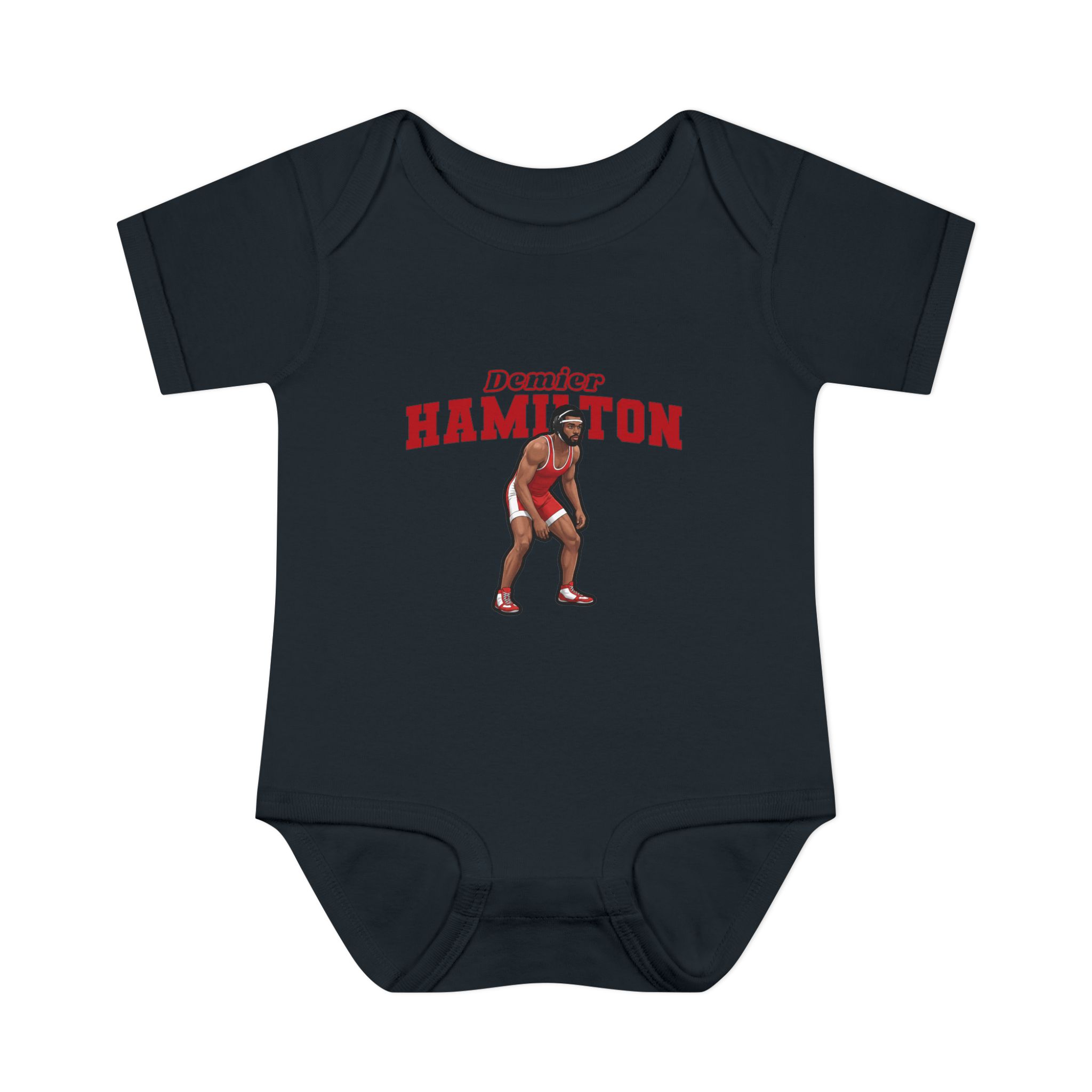 Baby Onesie — character_name_arch in Black