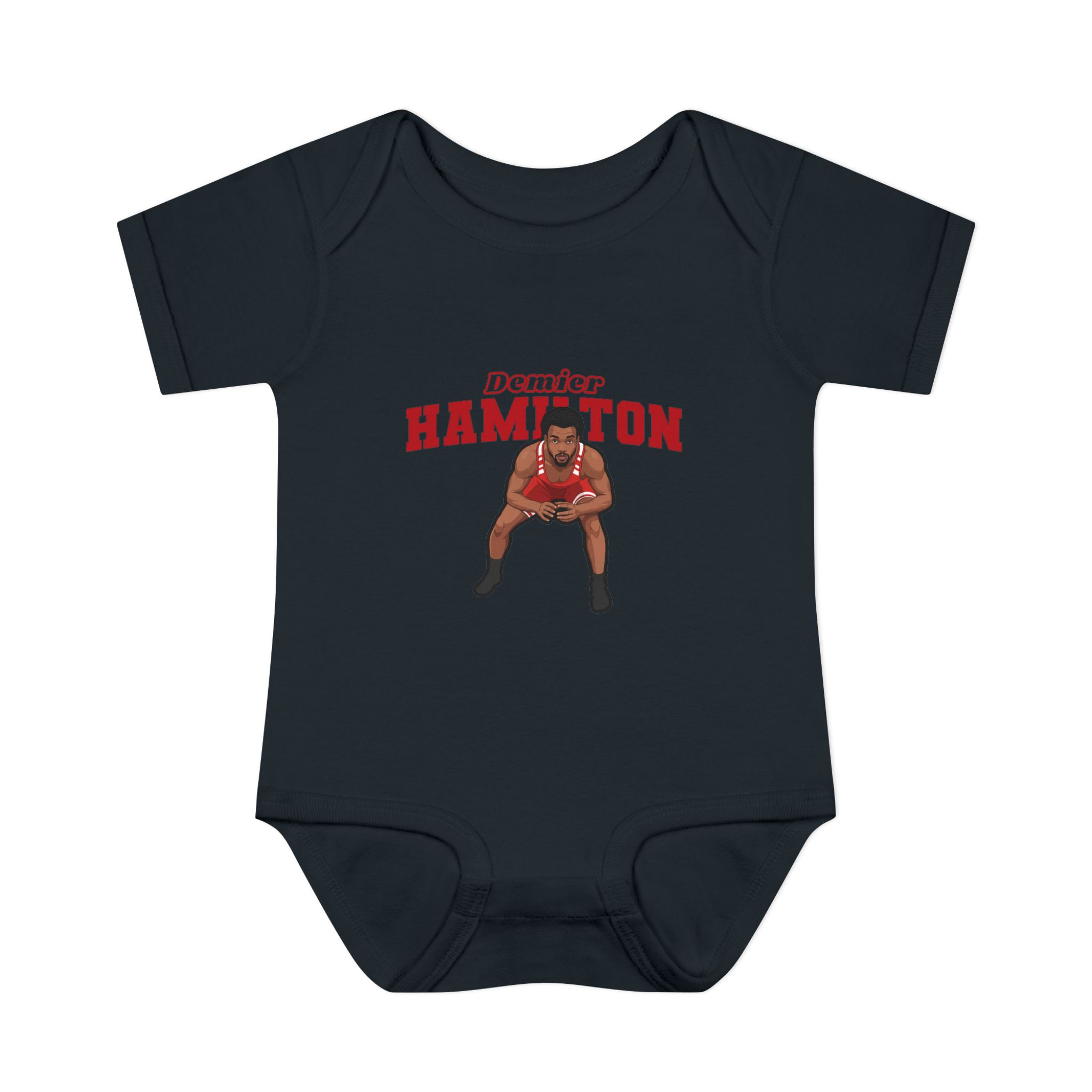 Baby Onesie — character_name_arch in Black