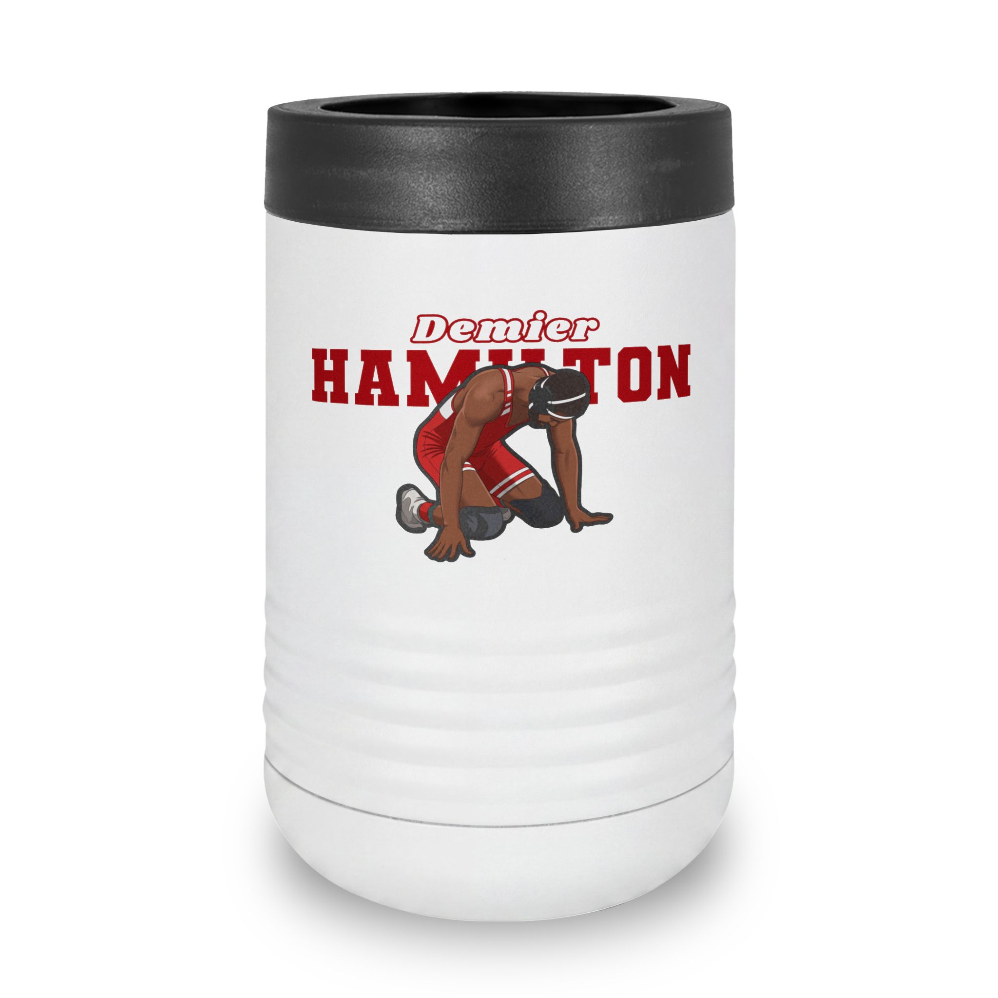Stainless Can Cooler — character_name_arch in White