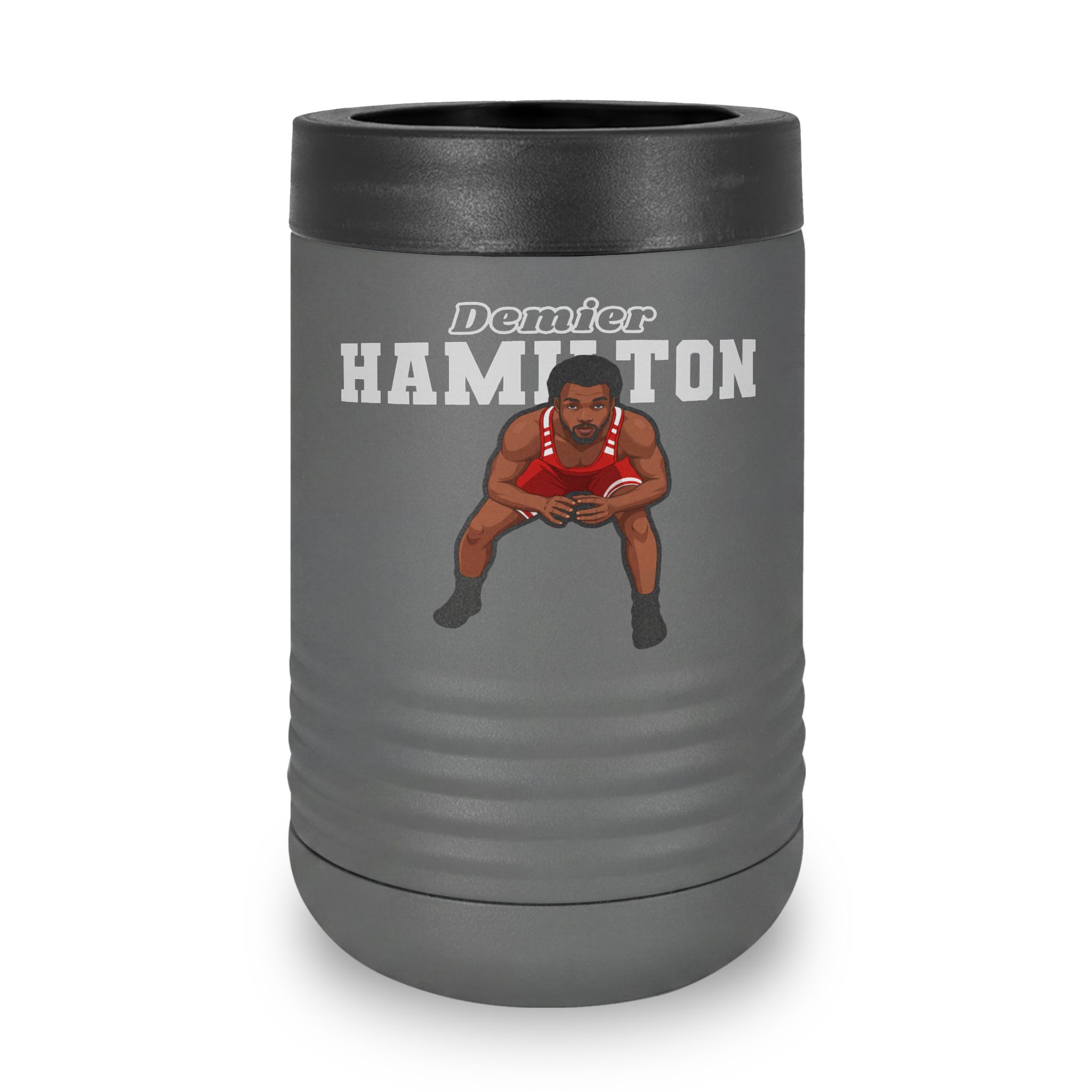 Stainless Can Cooler — character_name_arch in Grey