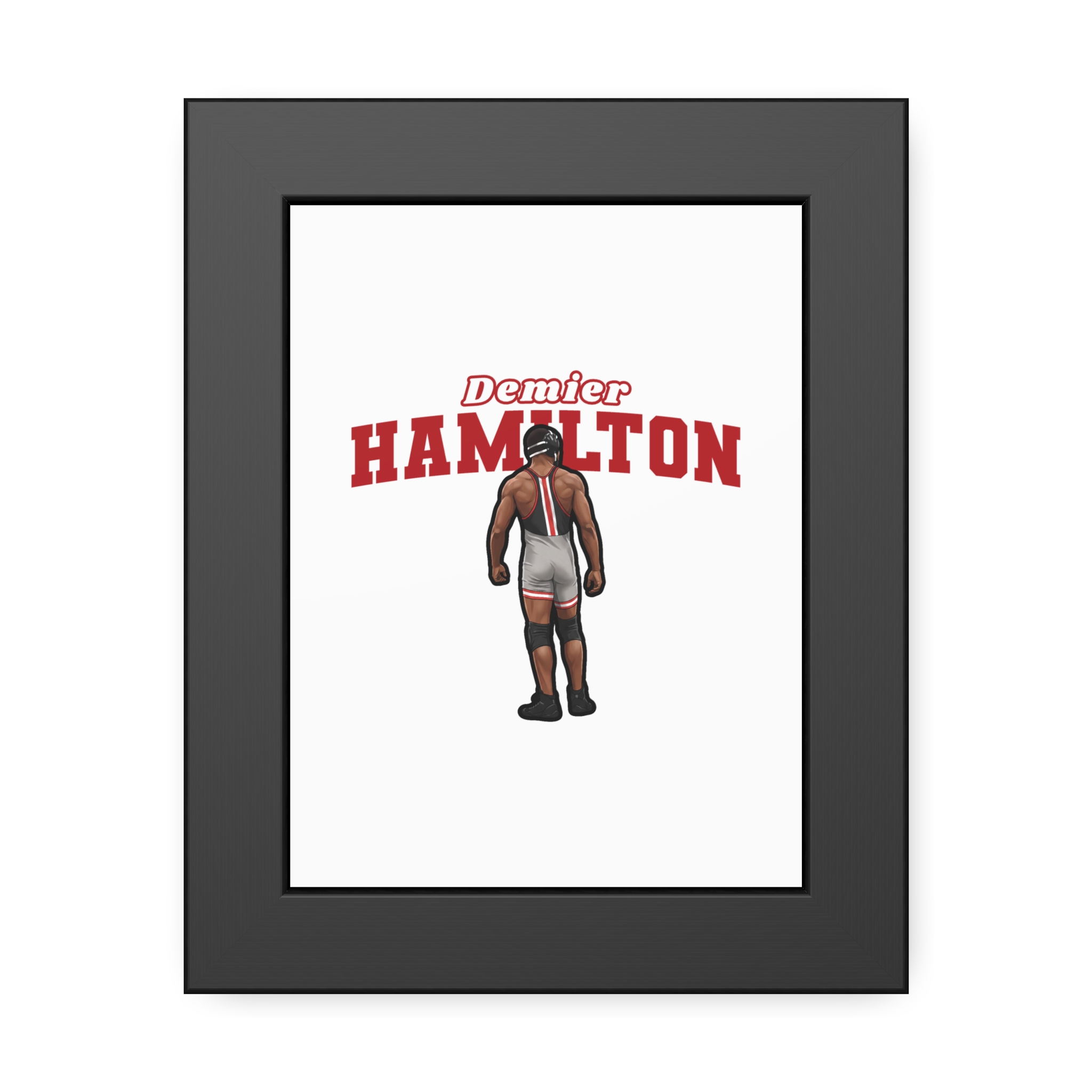 Framed Poster — character_name_arch in Black