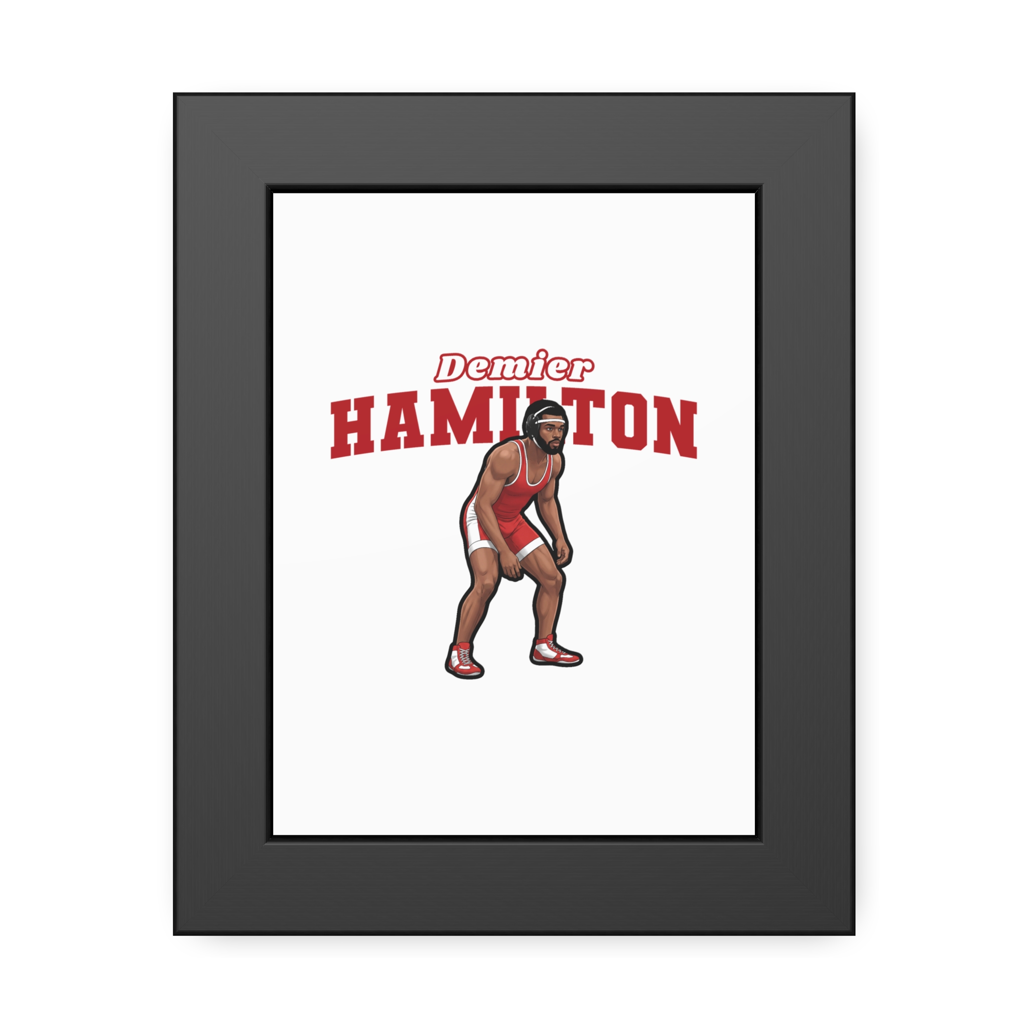 Framed Poster — character_name_arch in Black
