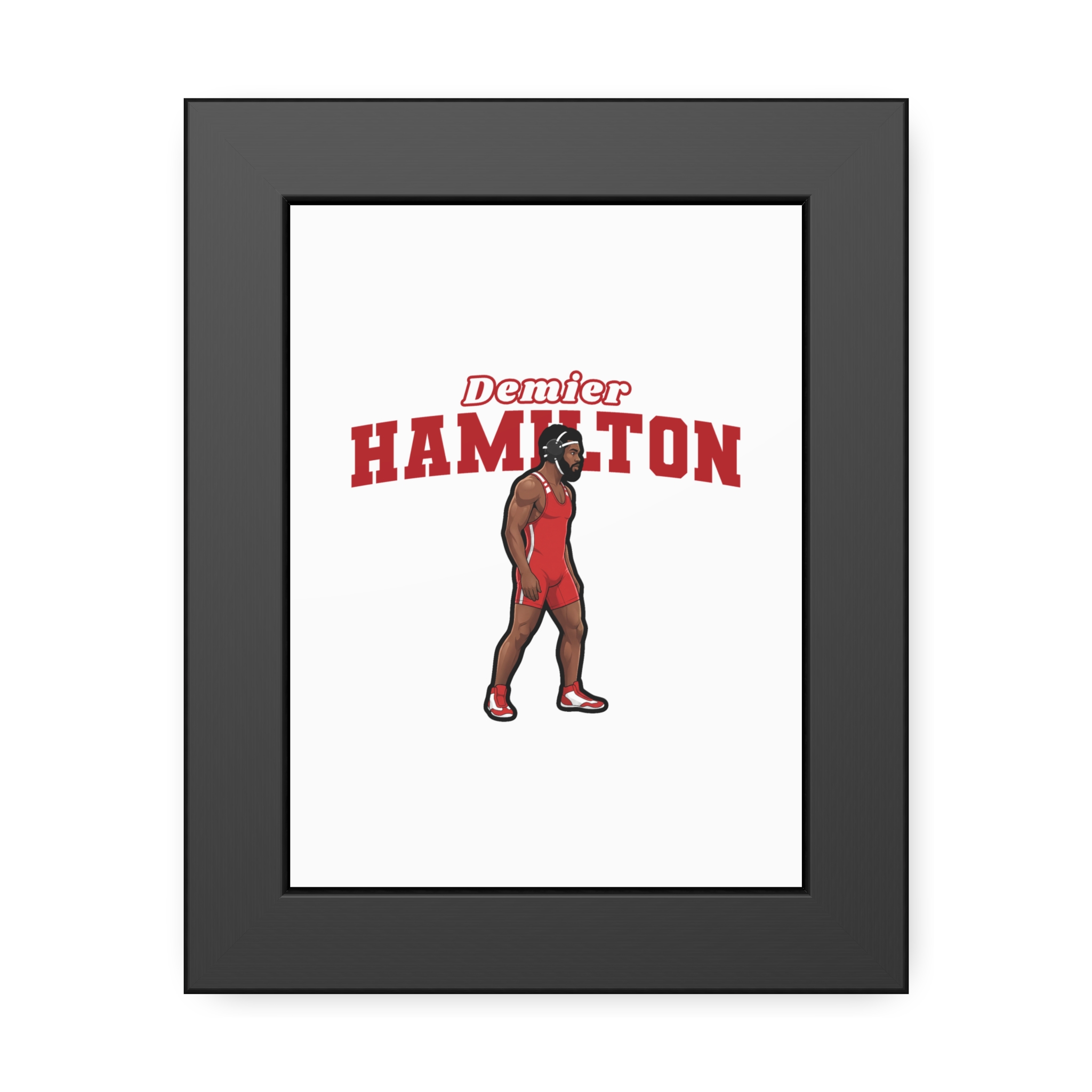Framed Poster — character_name_arch in Black