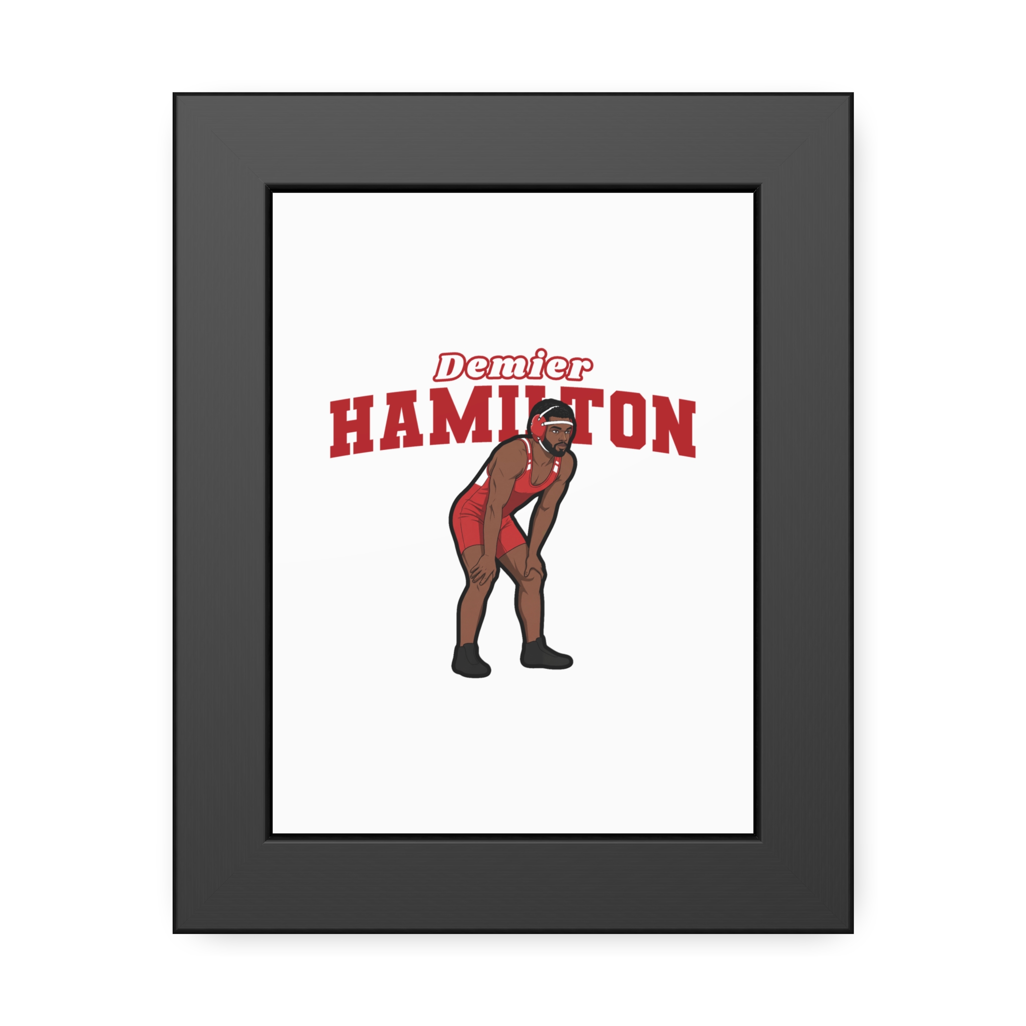 Framed Poster — character_name_arch in Black
