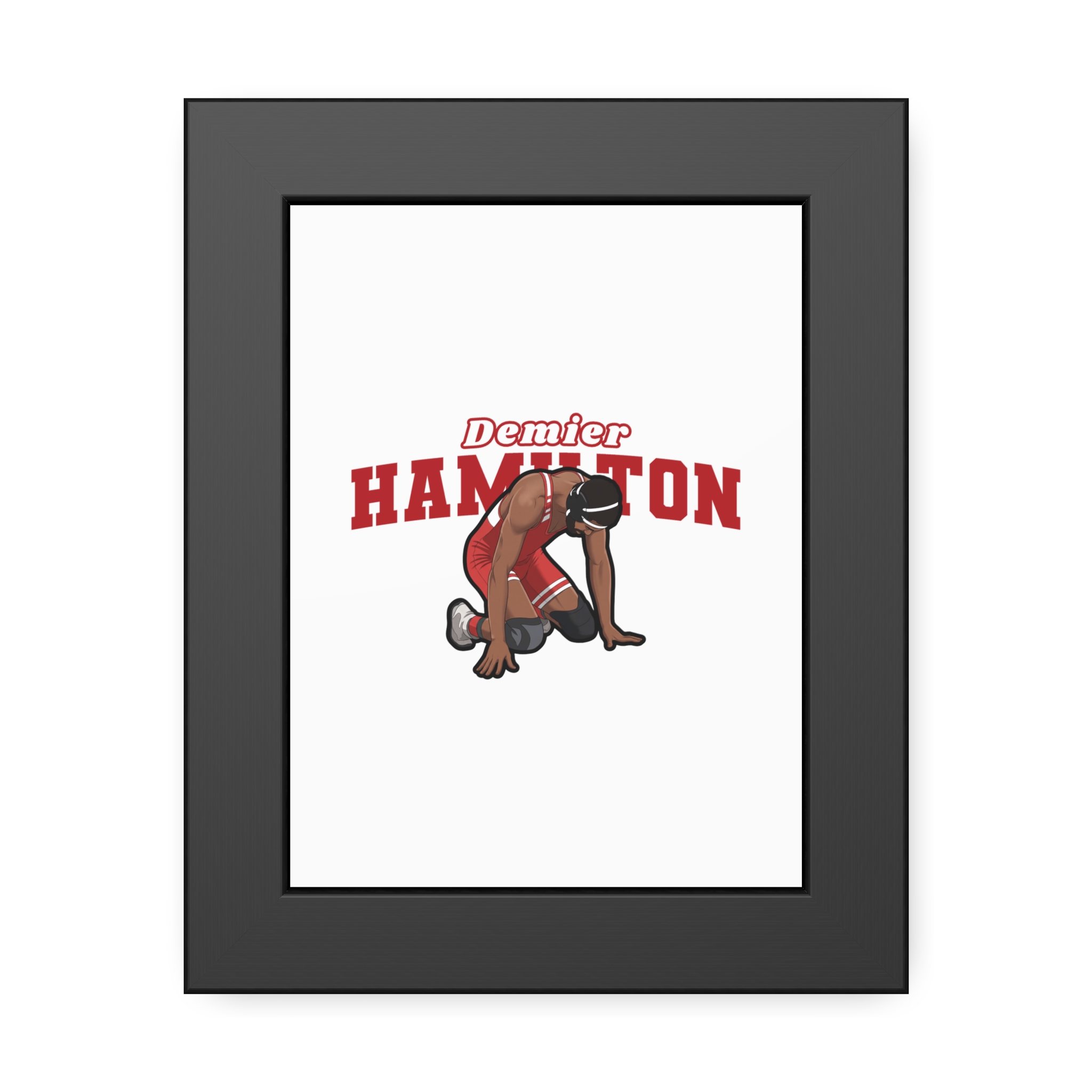 Framed Poster — character_name_arch in Black
