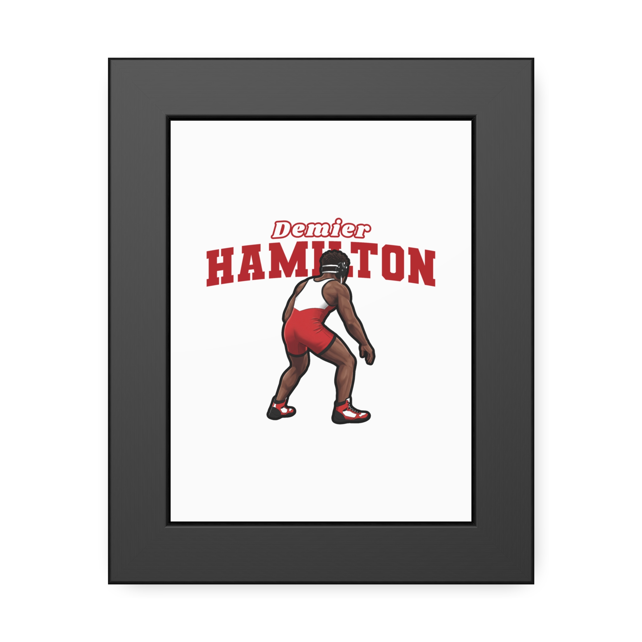Framed Poster — character_name_arch in Black