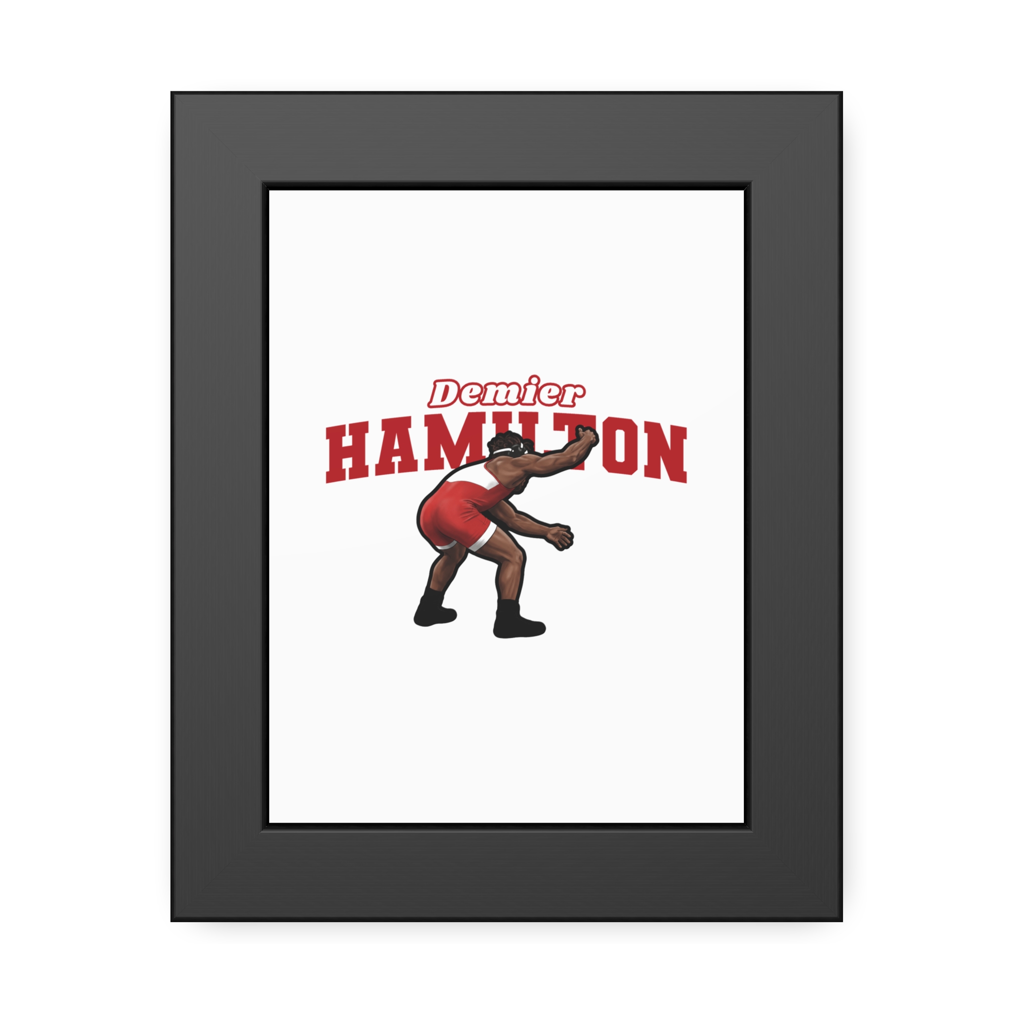 Framed Poster — character_name_arch in Black