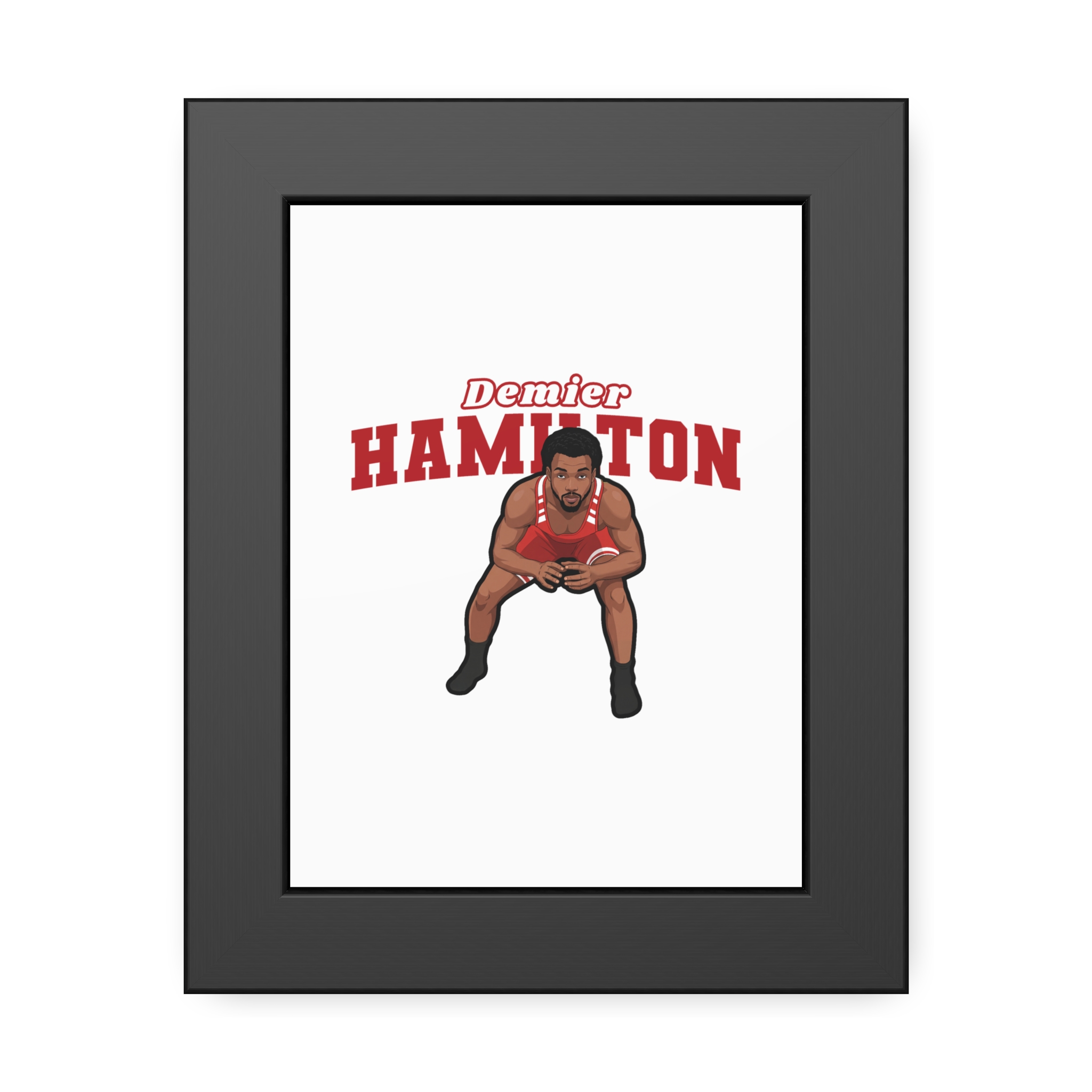 Framed Poster — character_name_arch in Black
