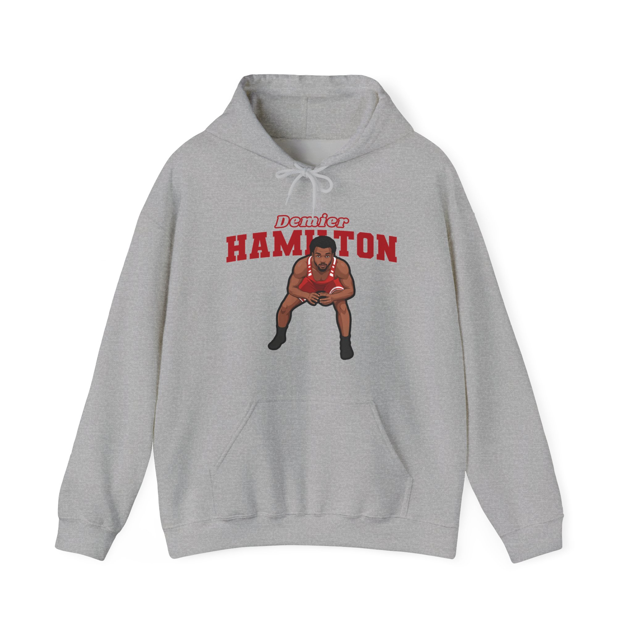 Hoodie — character_name_arch in Grey
