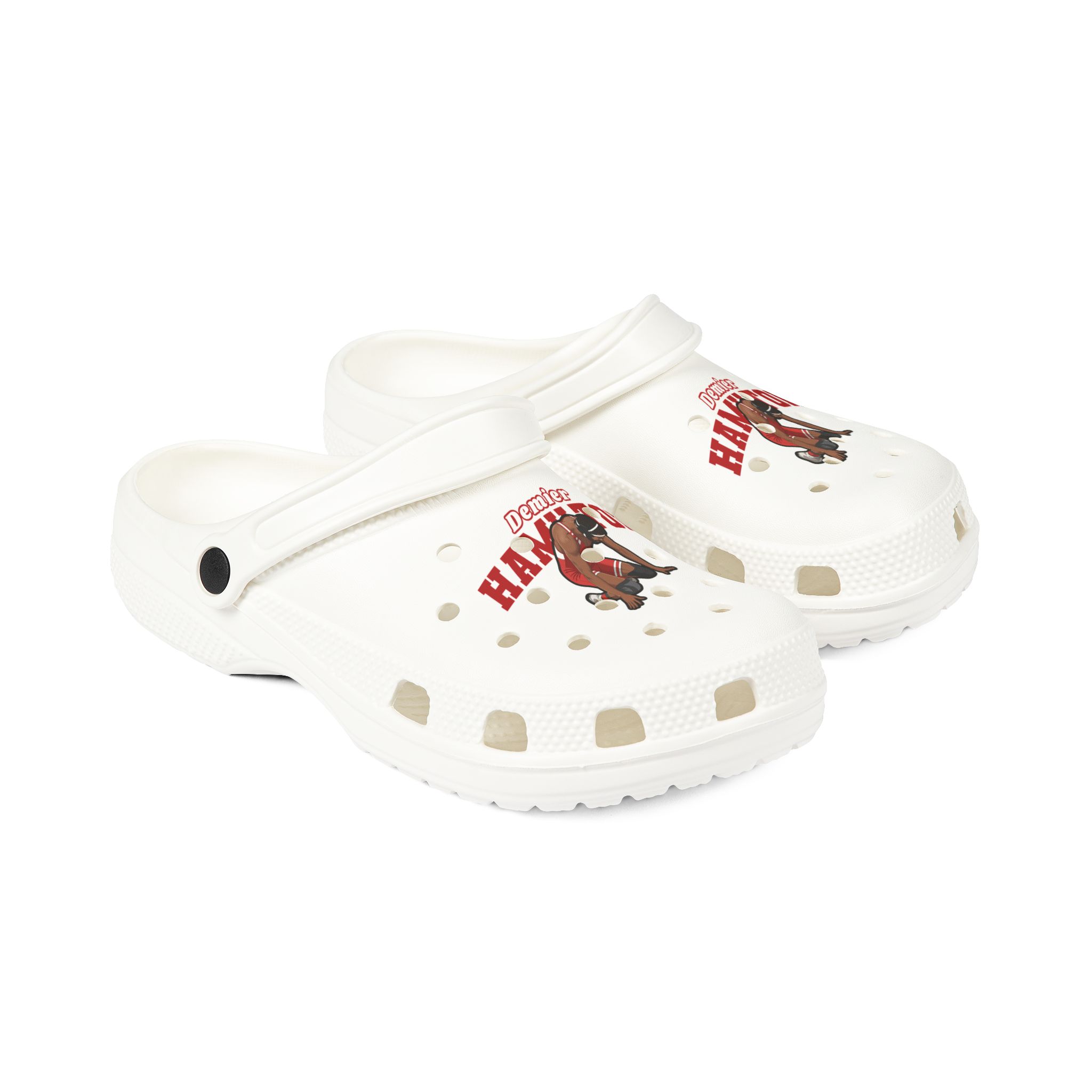 Rubber Clogs — character_name_arch in White