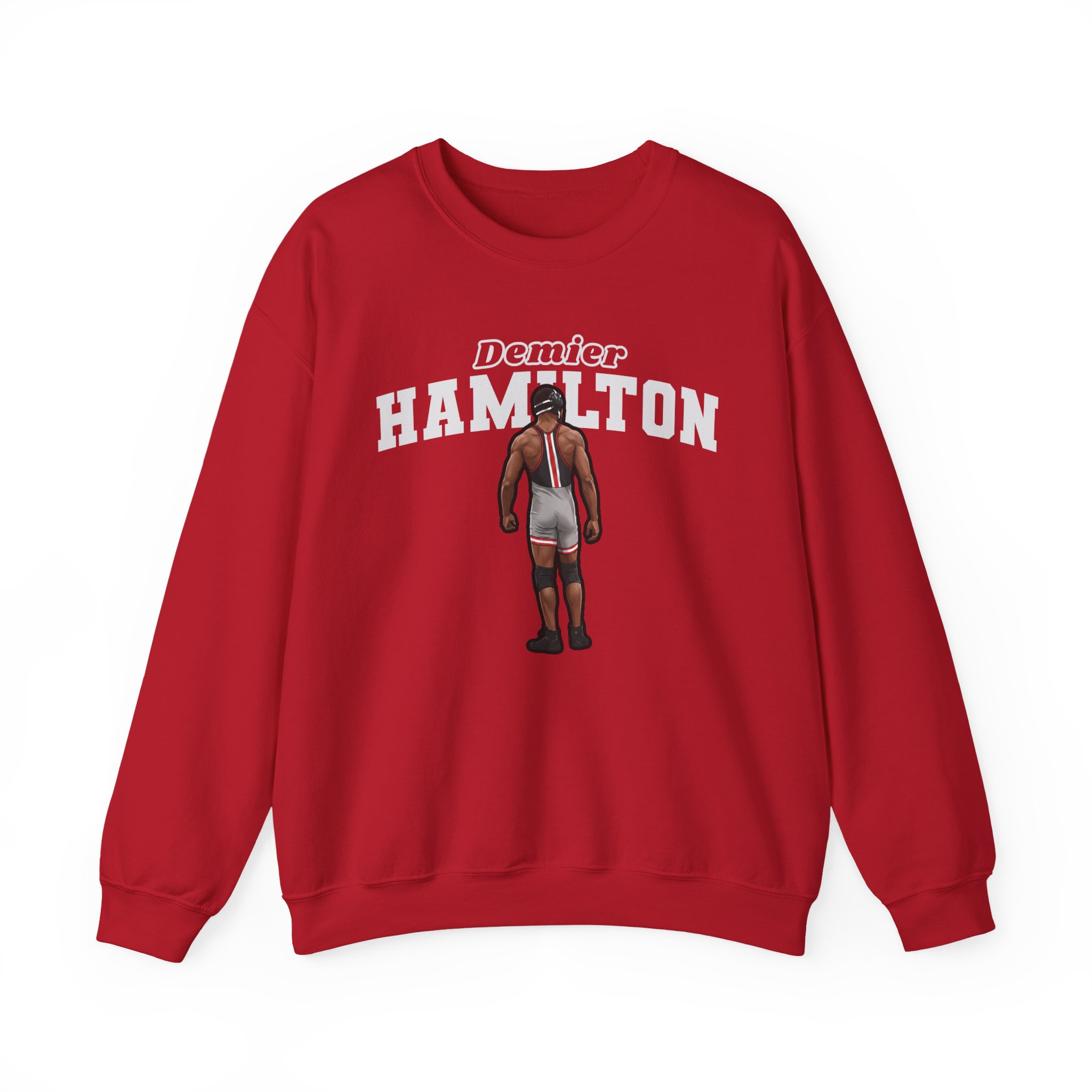 Crewneck Sweatshirt — character_name_arch in Red