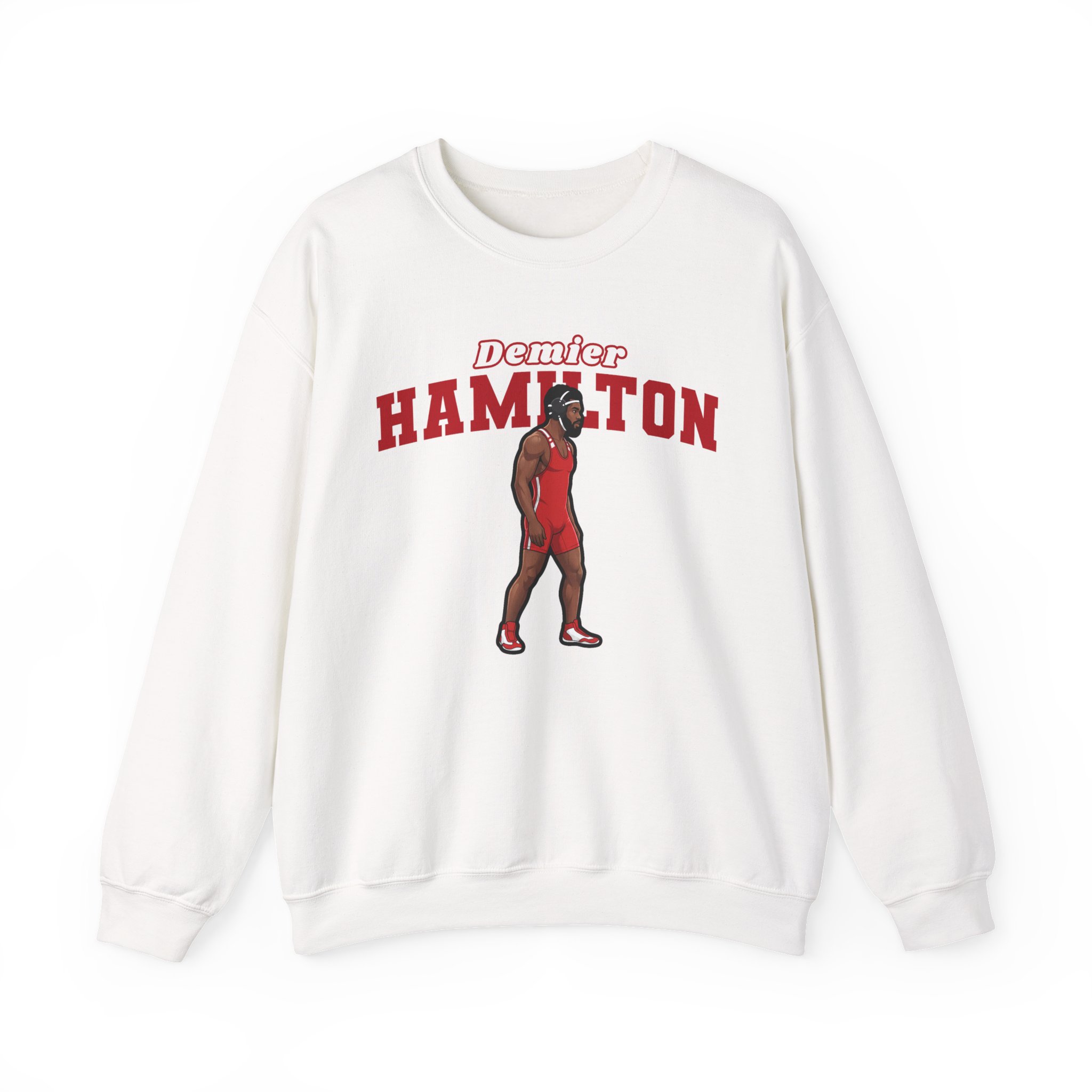 Crewneck Sweatshirt — character_name_arch in White