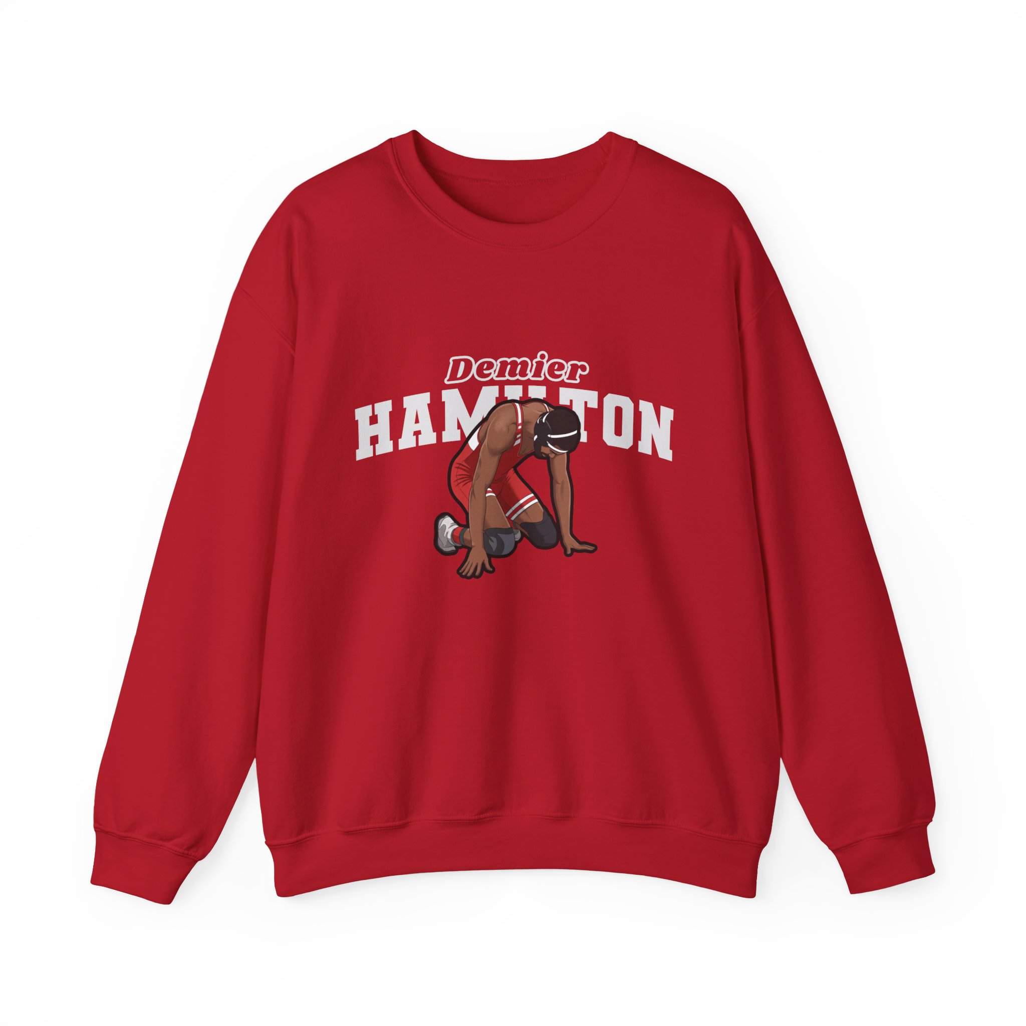 Crewneck Sweatshirt — character_name_arch in Red