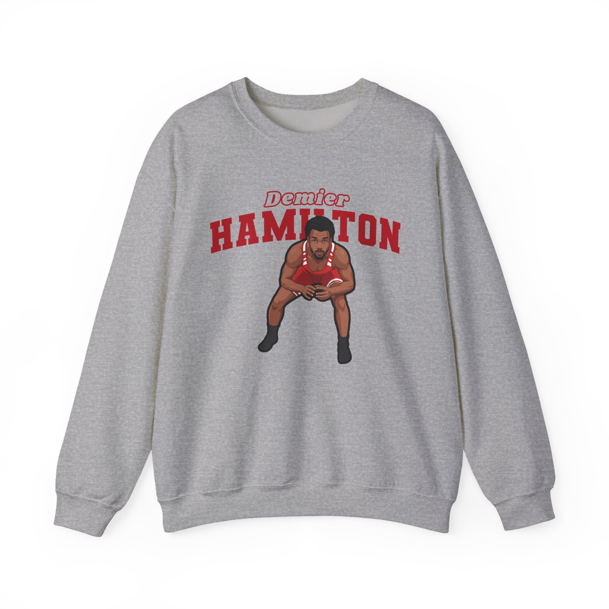 Crewneck Sweatshirt — character_name_arch in Grey