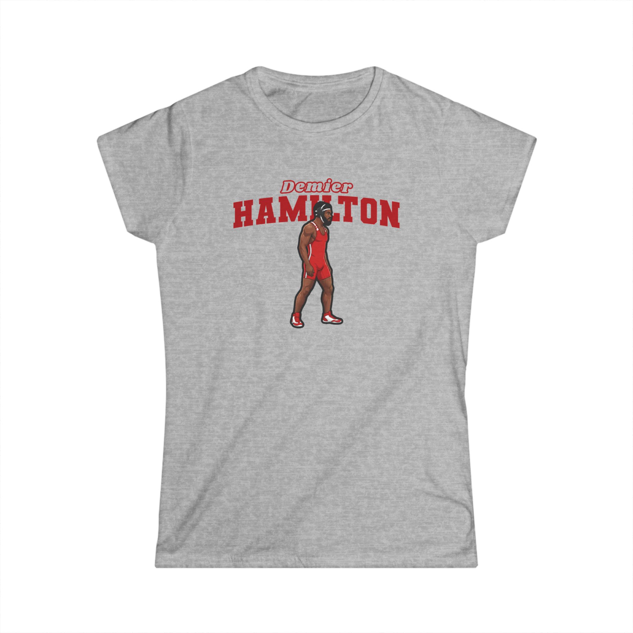 Women's Softstyle Tee — character_name_arch in Grey