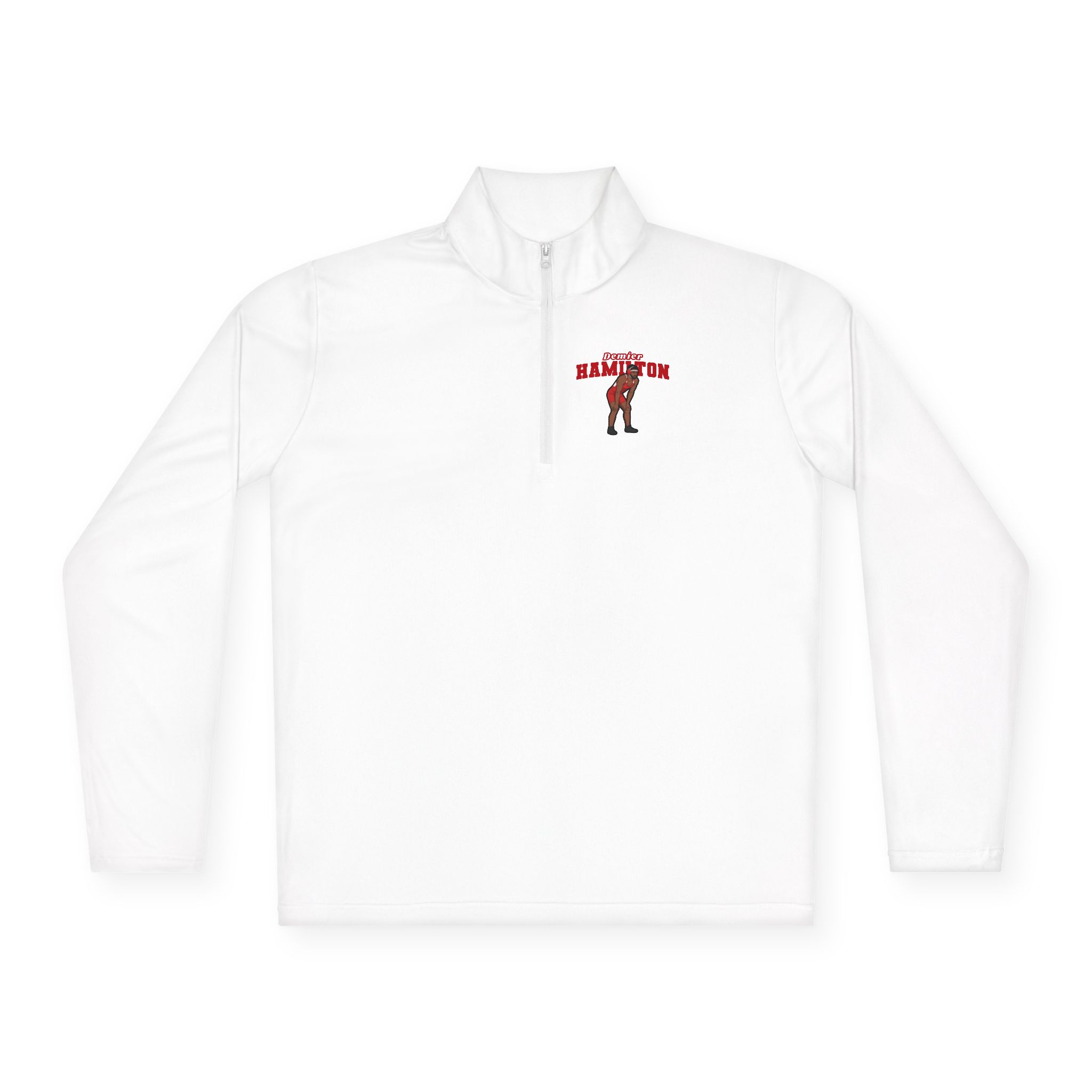 Q-Zip Pullover — character_name_arch in White