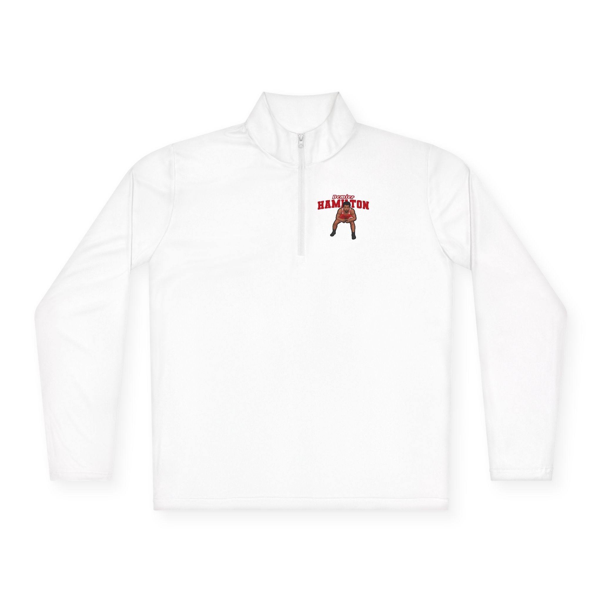 Q-Zip Pullover — character_name_arch in White