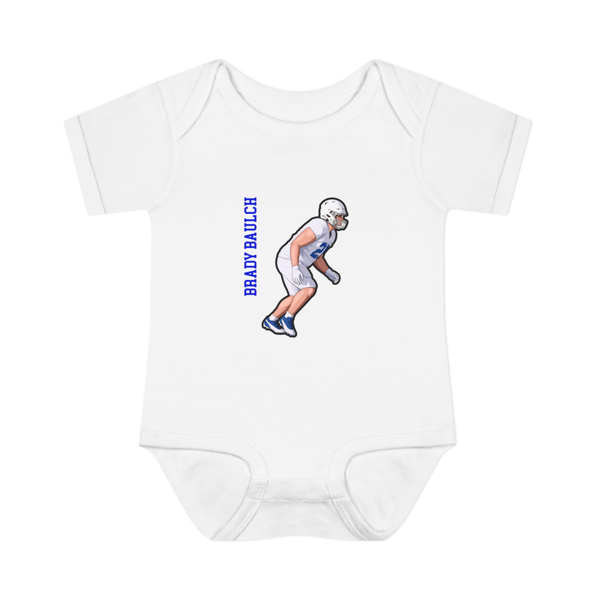 Baby Onesie — character_name_vertical in White