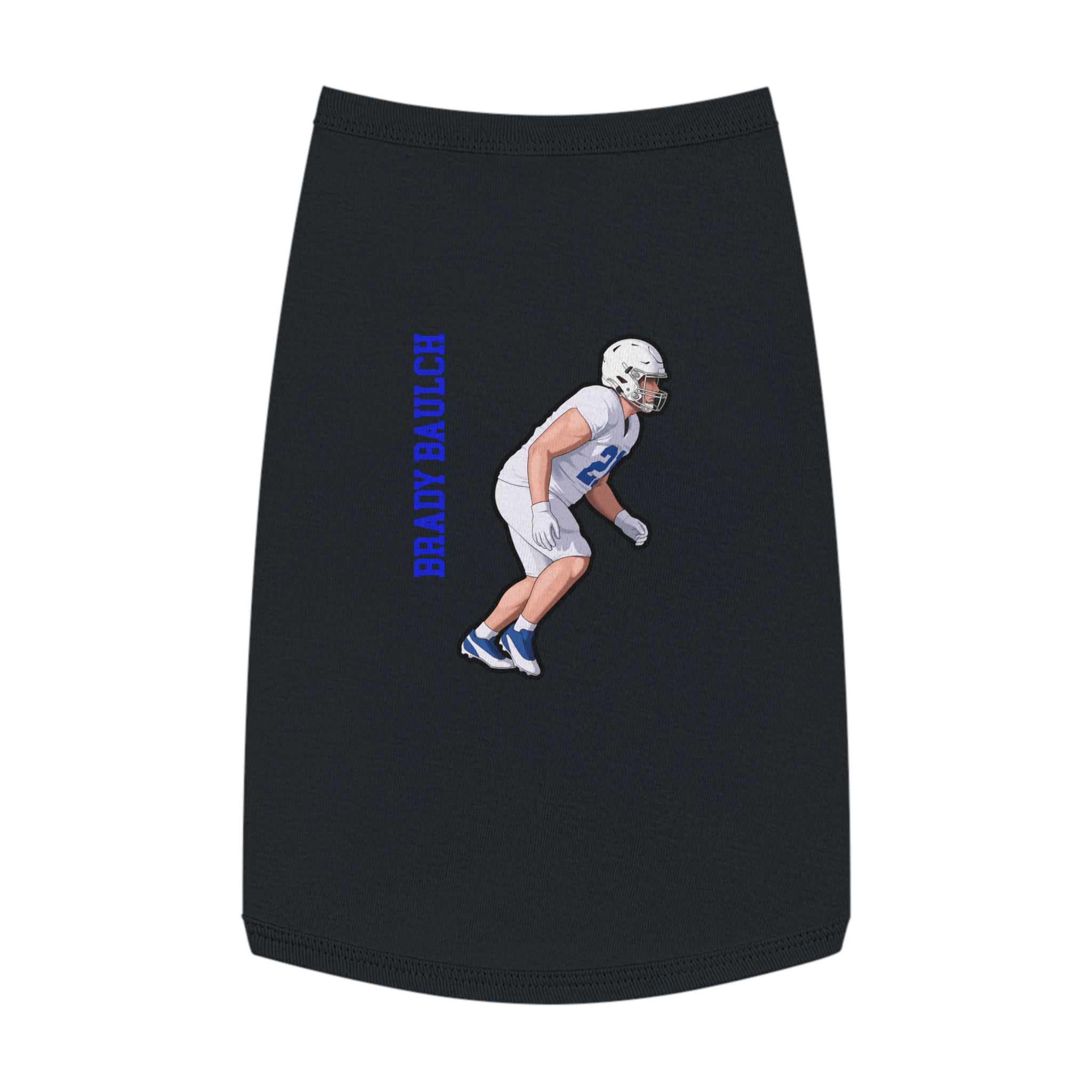 Pet Tank Top — character_name_vertical in Black