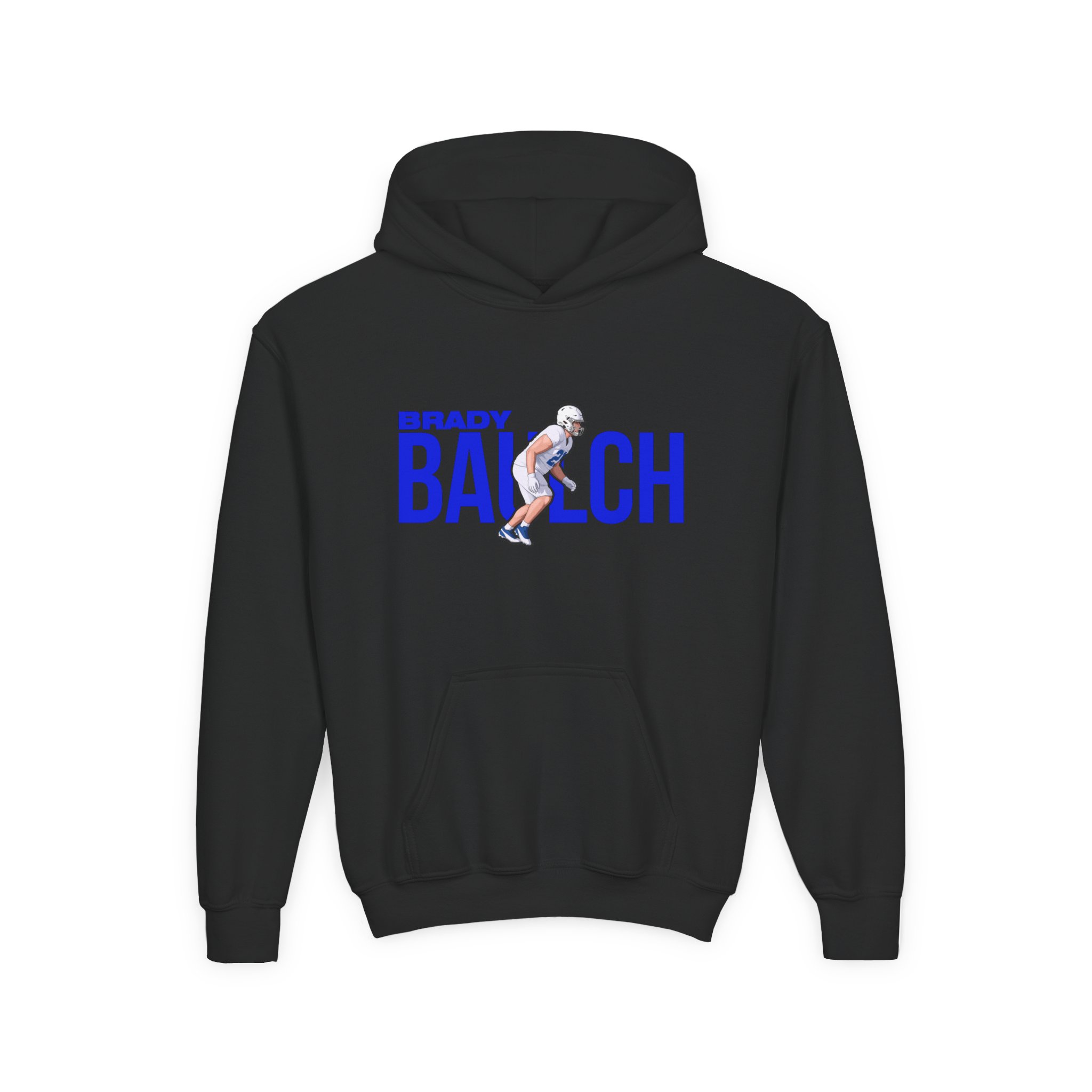 Youth Hoodie — character_player_name in Black