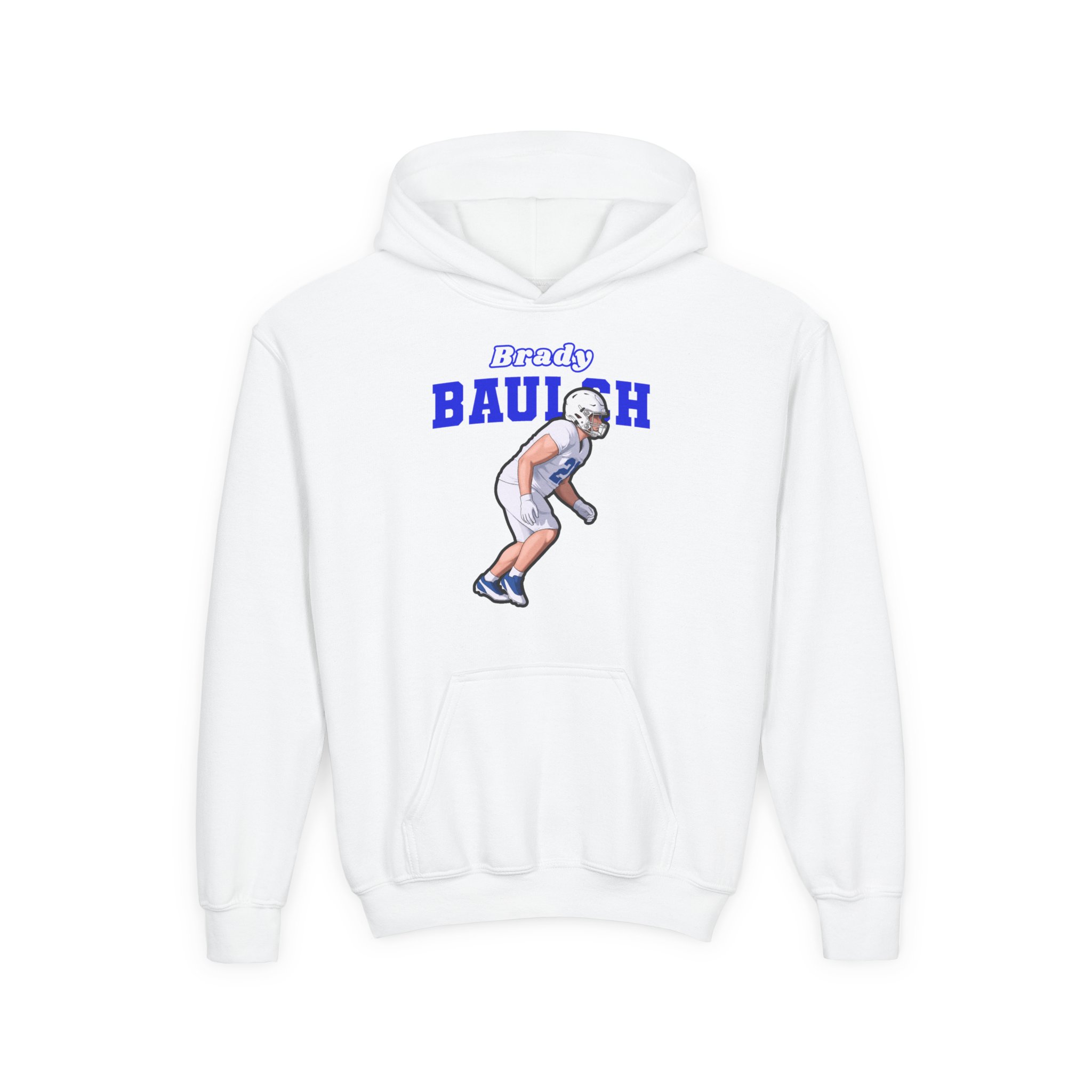 Youth Hoodie — character_name_arch in White