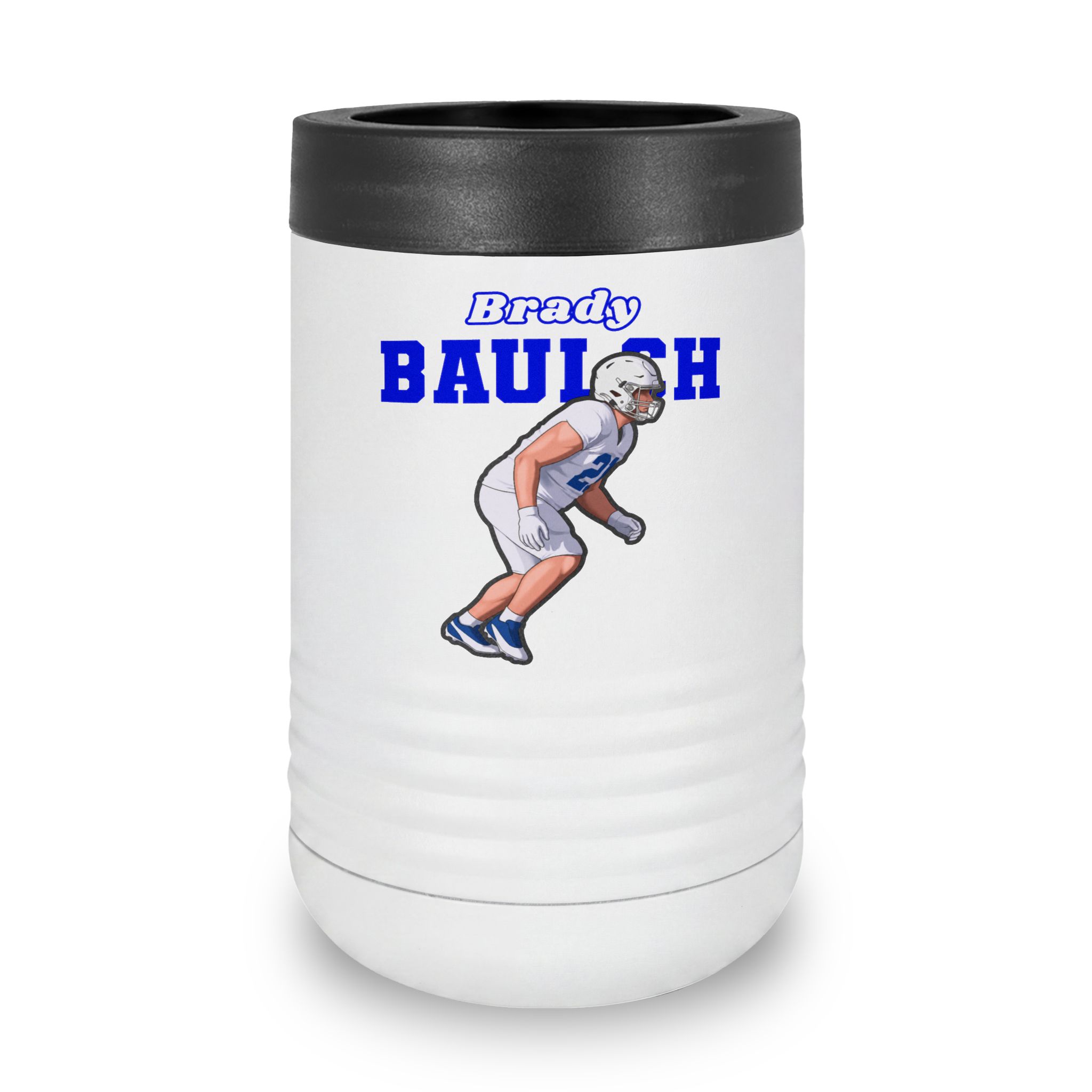 Stainless Can Cooler — character_name_arch in White