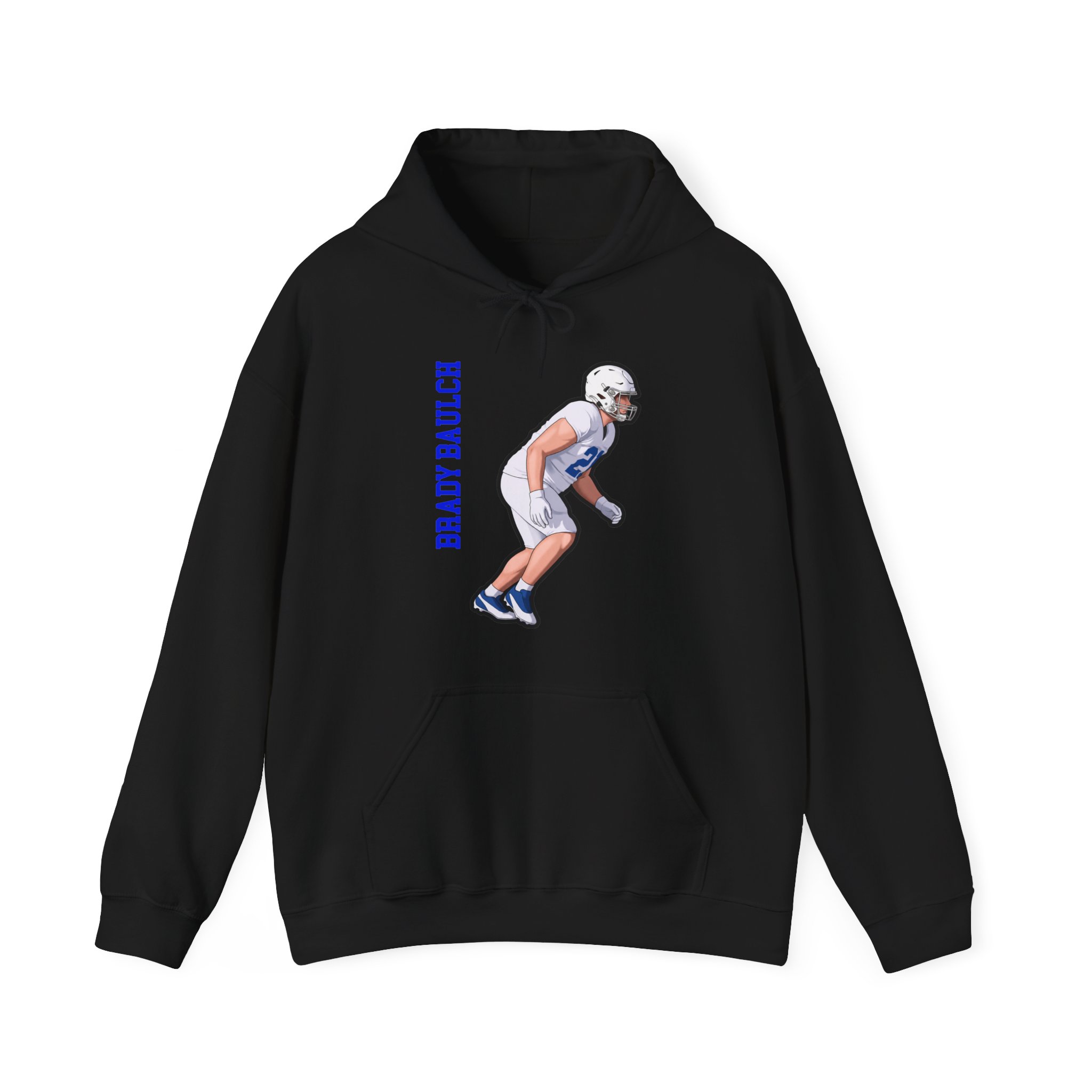 Hoodie — character_name_vertical in Black