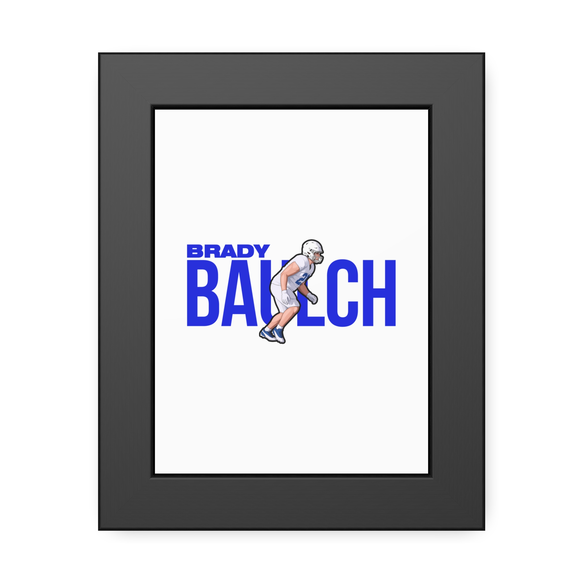 Framed Poster — character_player_name in Black