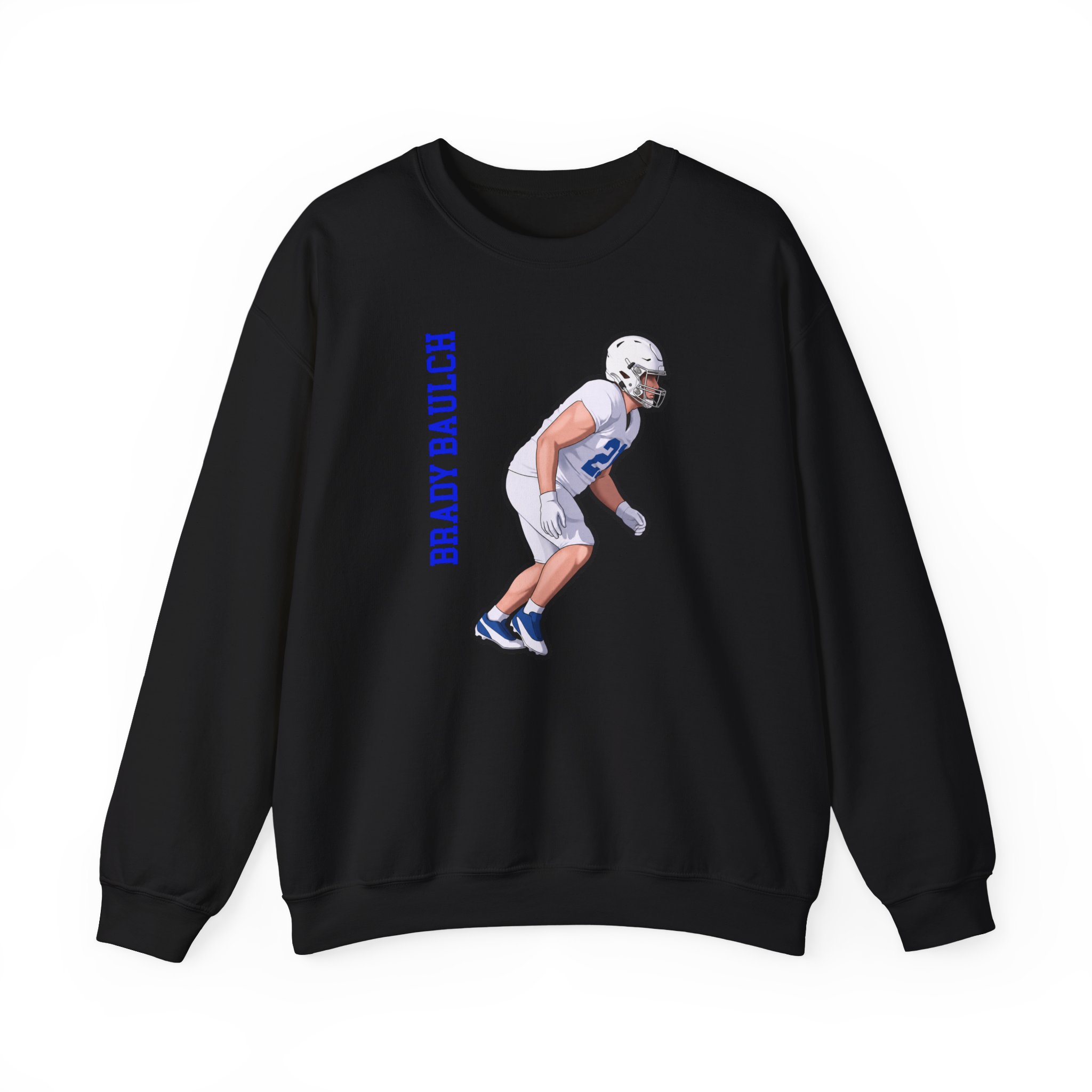 Crewneck Sweatshirt — character_name_vertical in Black