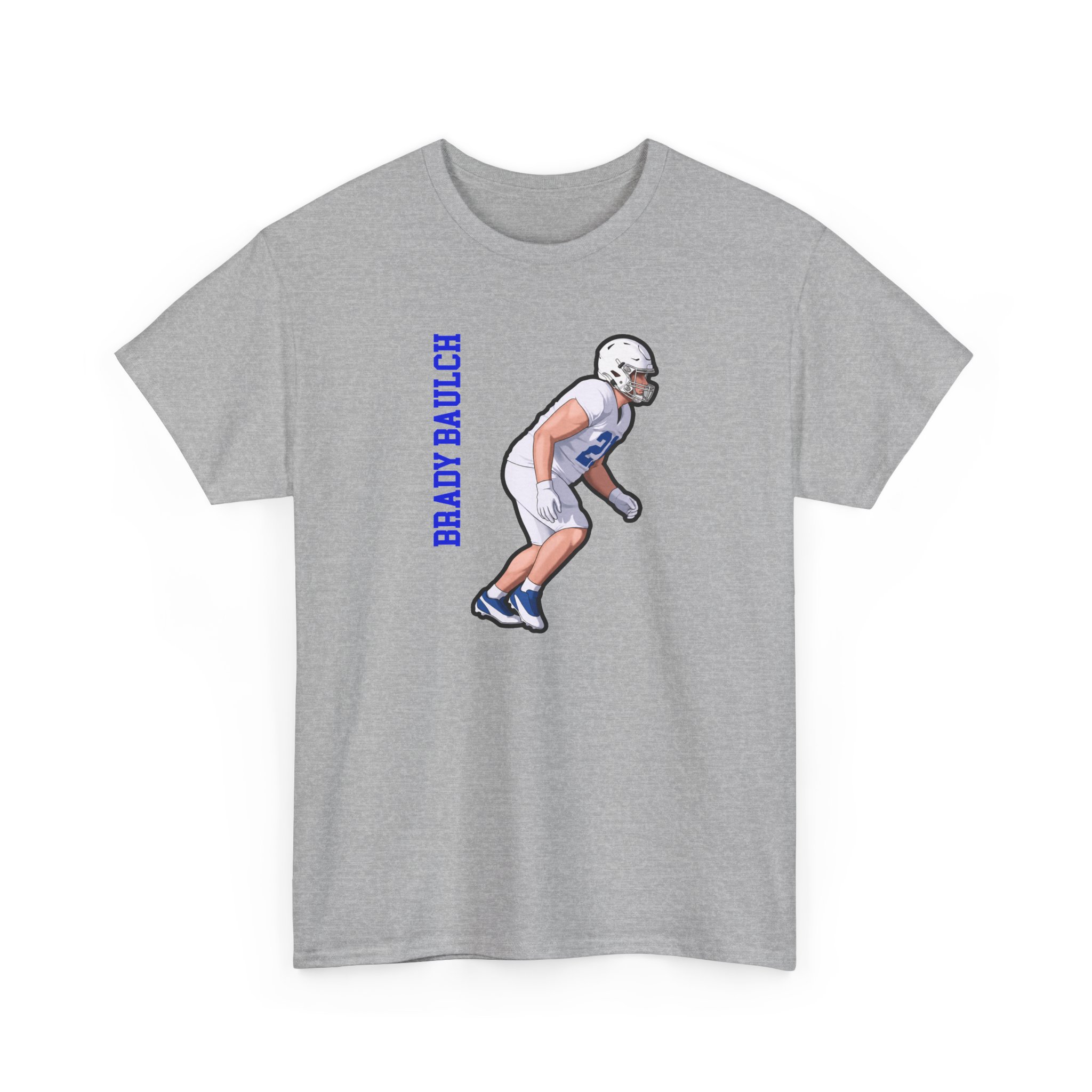 Tee — character_name_vertical in Grey