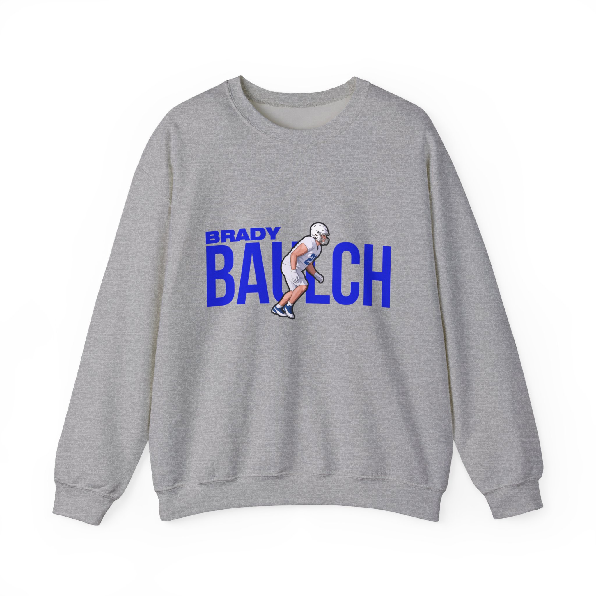Crewneck Sweatshirt — character_player_name in Grey