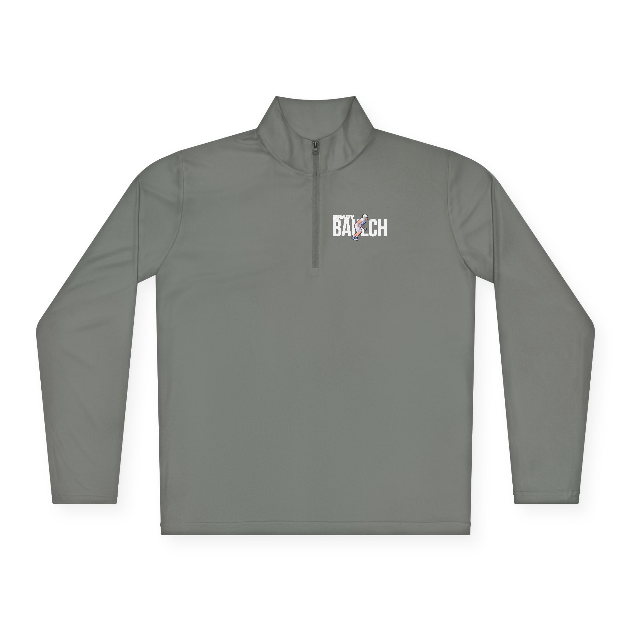 Q-Zip Pullover — character_player_name in Grey