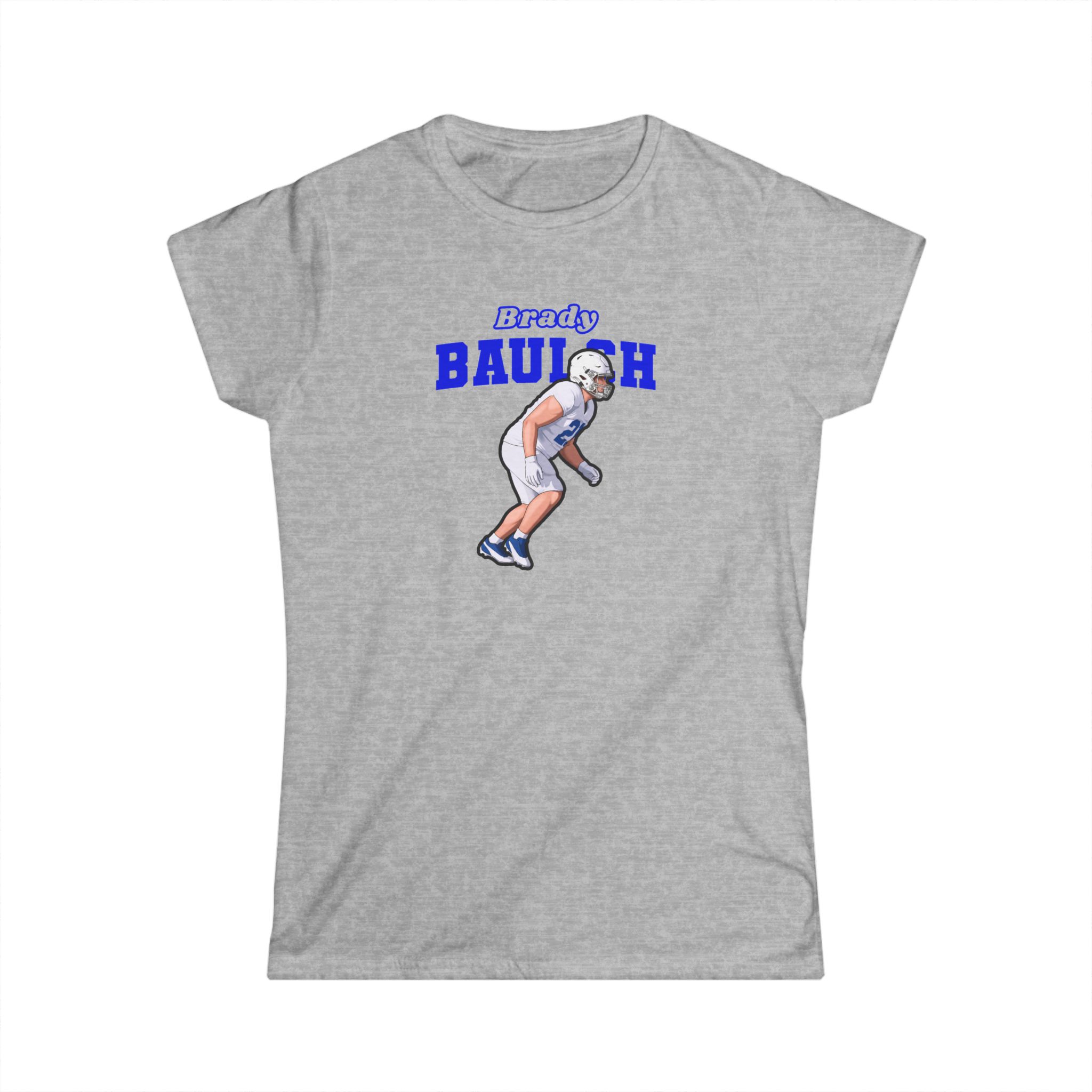 Women's Softstyle Tee — character_name_arch in Grey