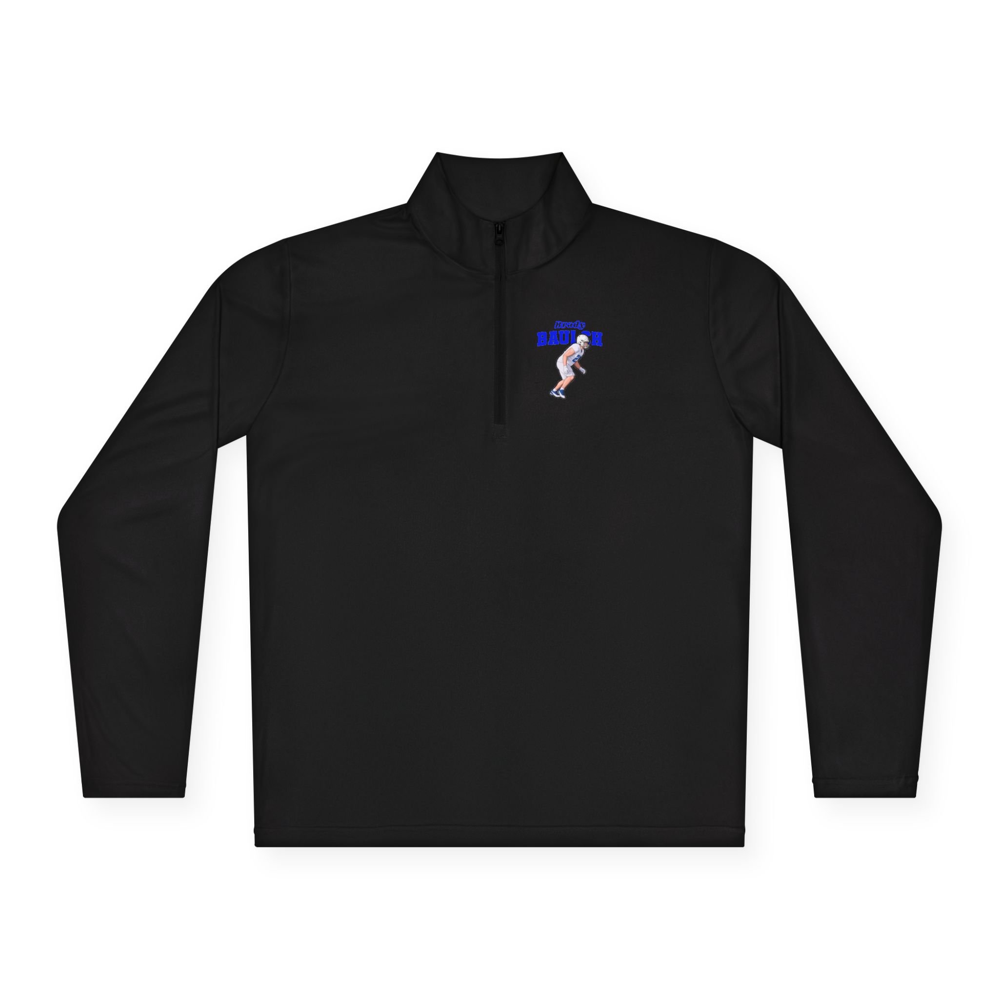 Q-Zip Pullover — character_name_arch in Black