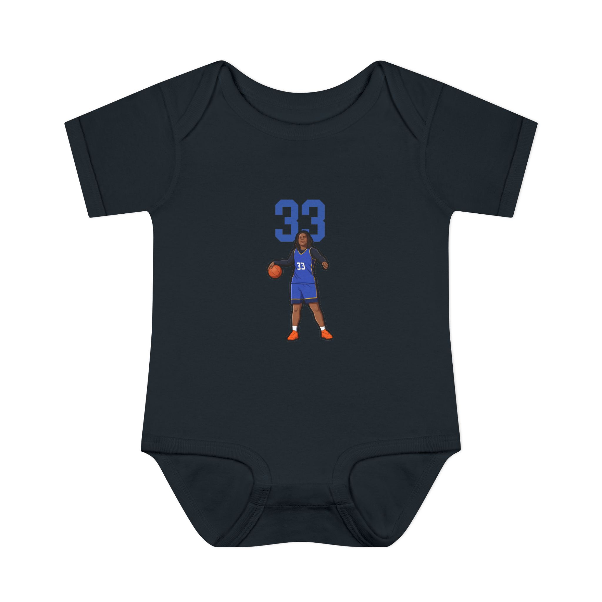 Baby Onesie — character_number_top in Black