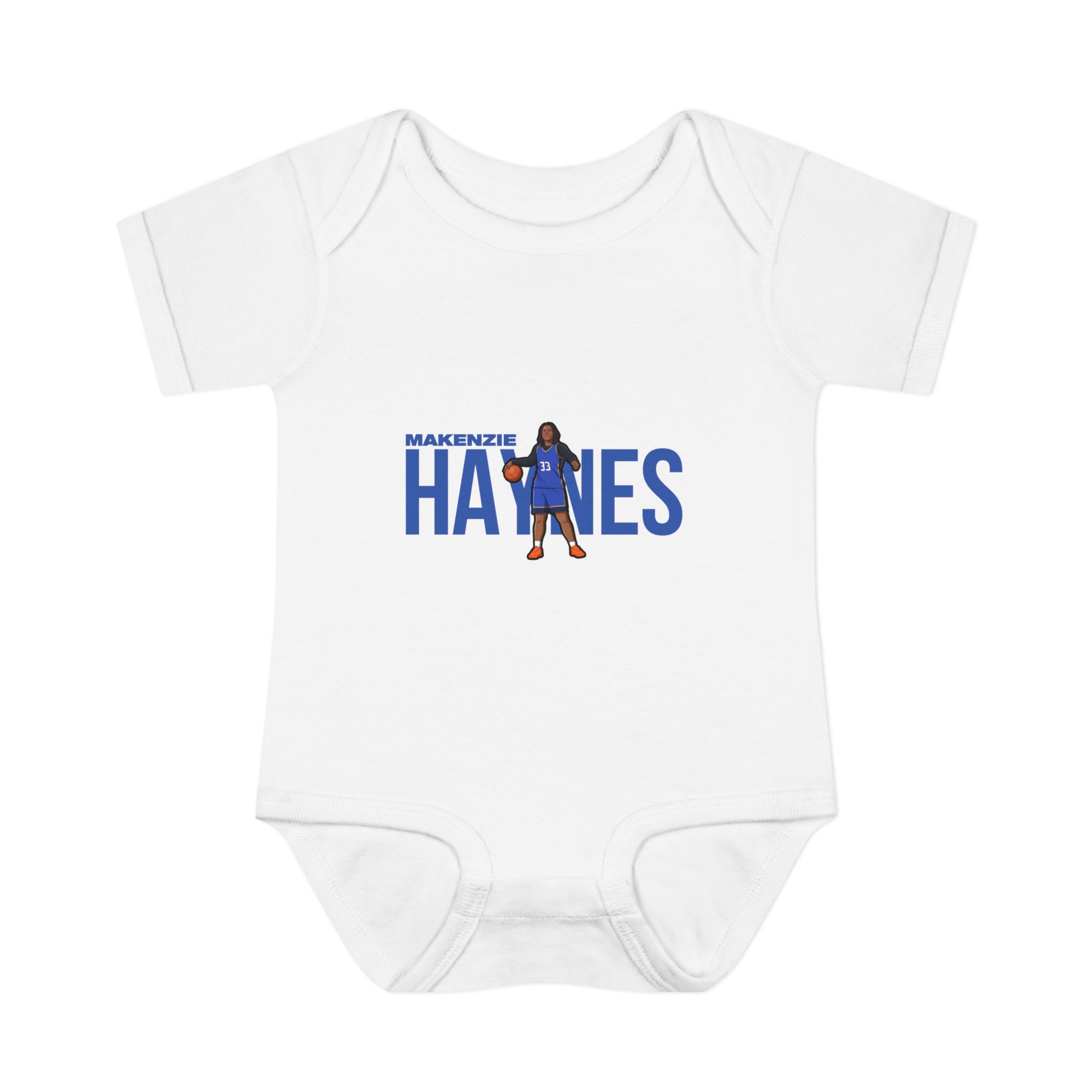 Baby Onesie — character_player_name in White