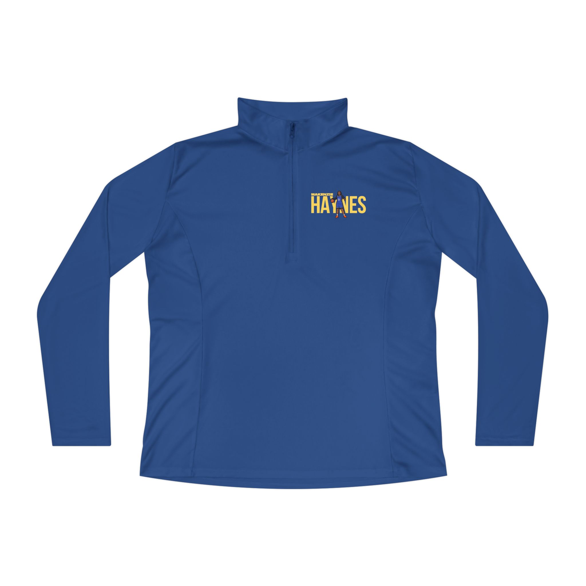 Women's Q-Zip Pullover — character_player_name in Royal