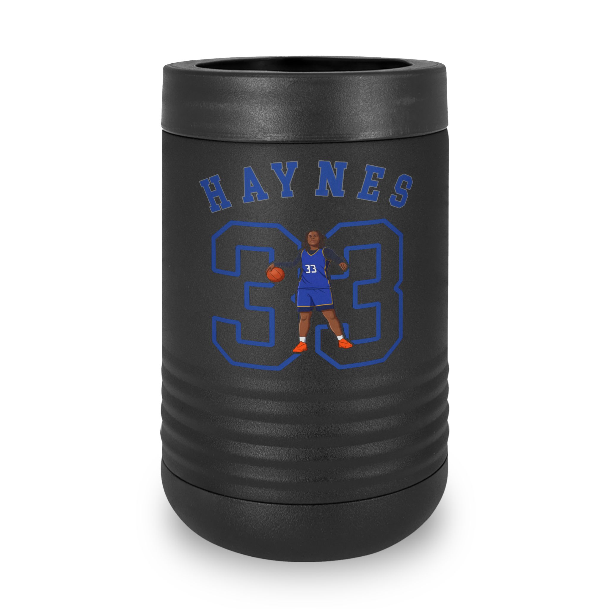 Stainless Can Cooler — character_shirsey_arch in Black